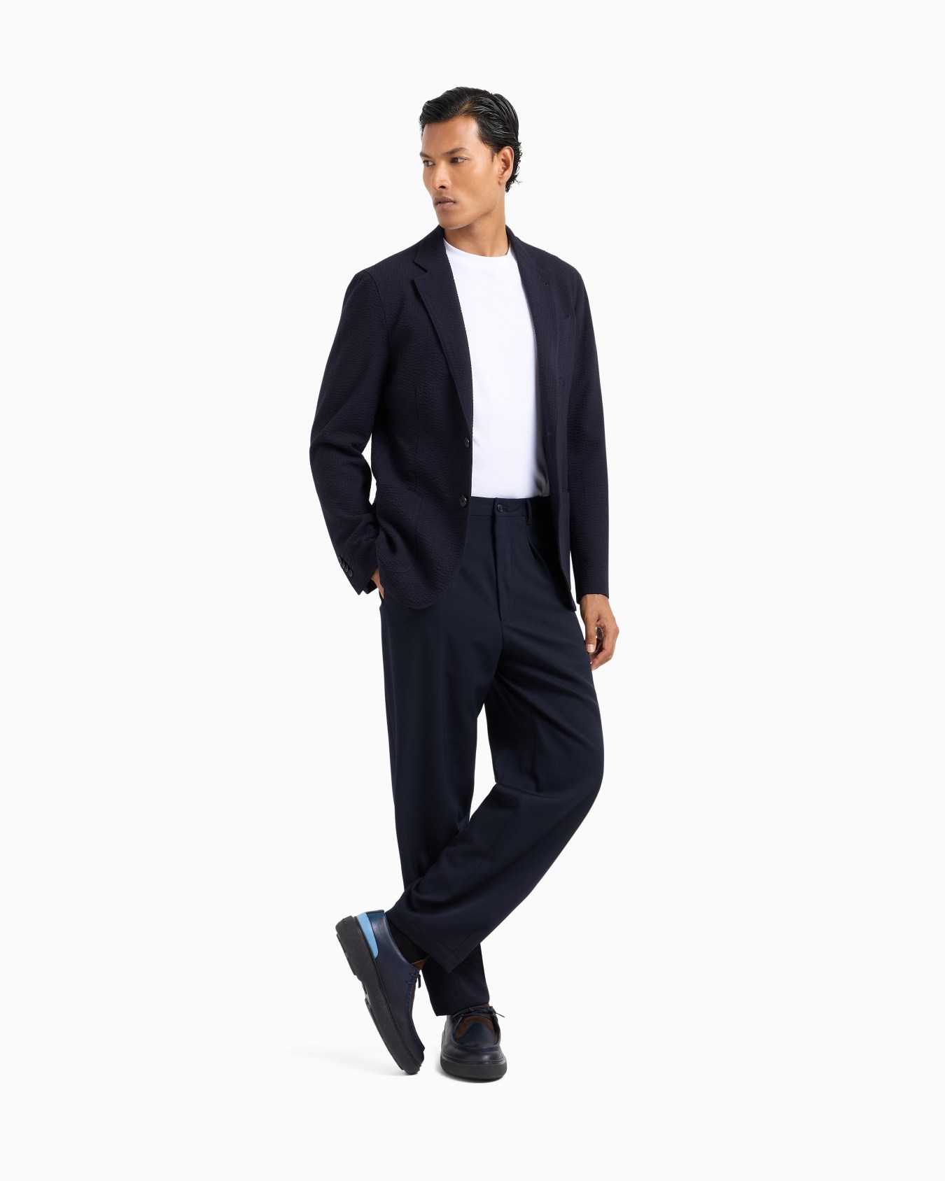 Cotton interlock crew-neck T-shirt Slide 1