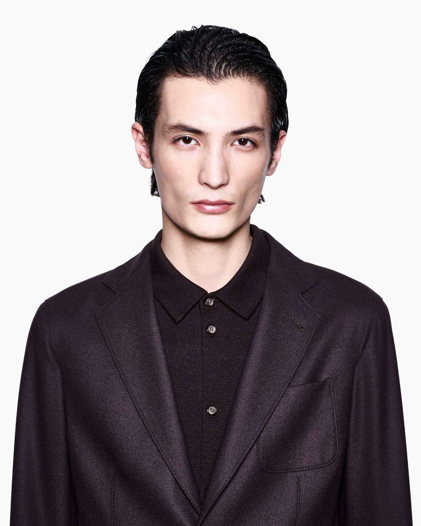 Upton Line single-breasted jacket in stretch cashmere drap Slide 4