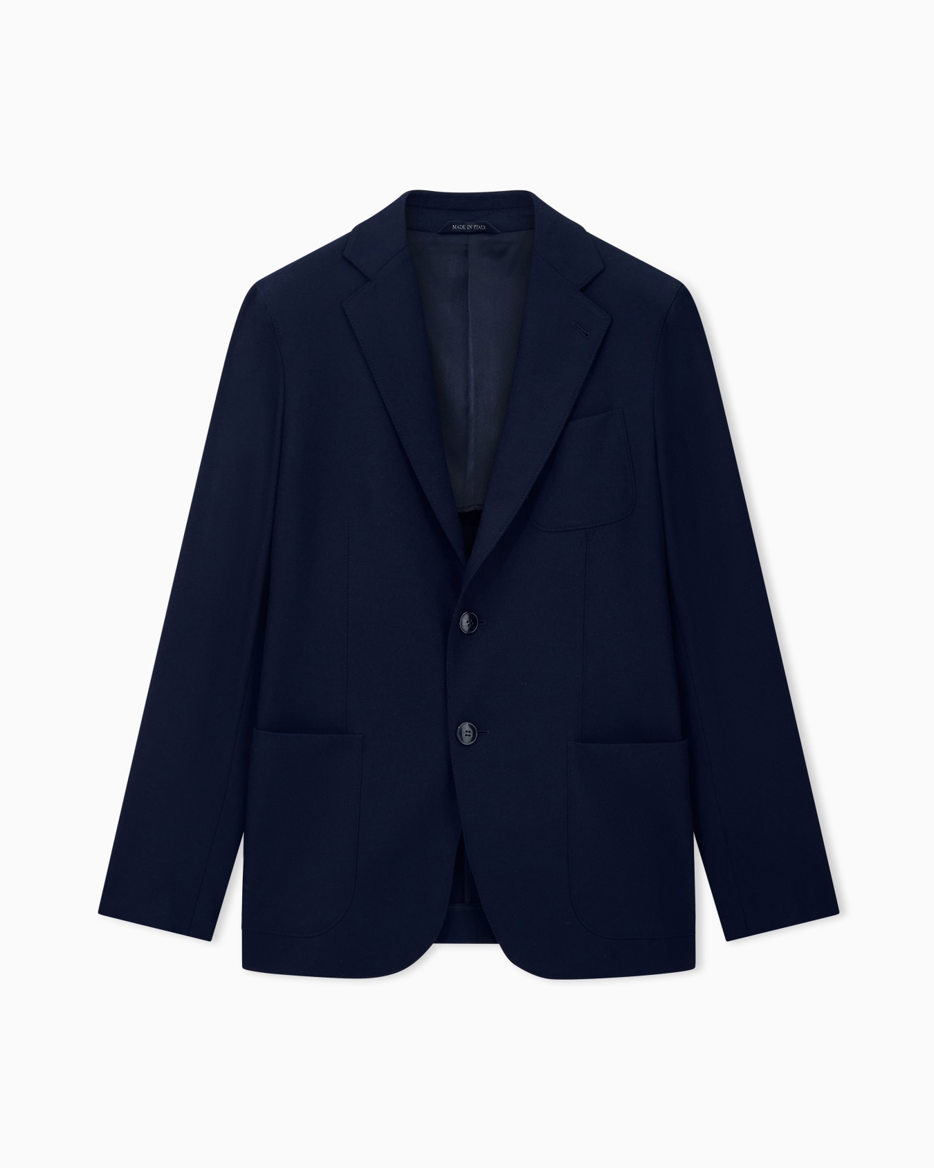 アプトンライン シングルブレストジャケット ストレッチカシミア