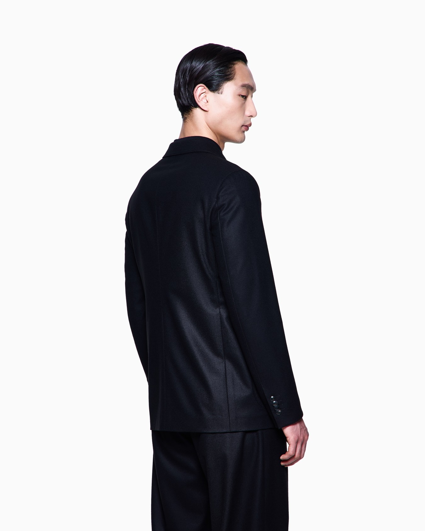 アプトンライン シングルブレストジャケット ストレッチカシミア ラシャ スライドする 2