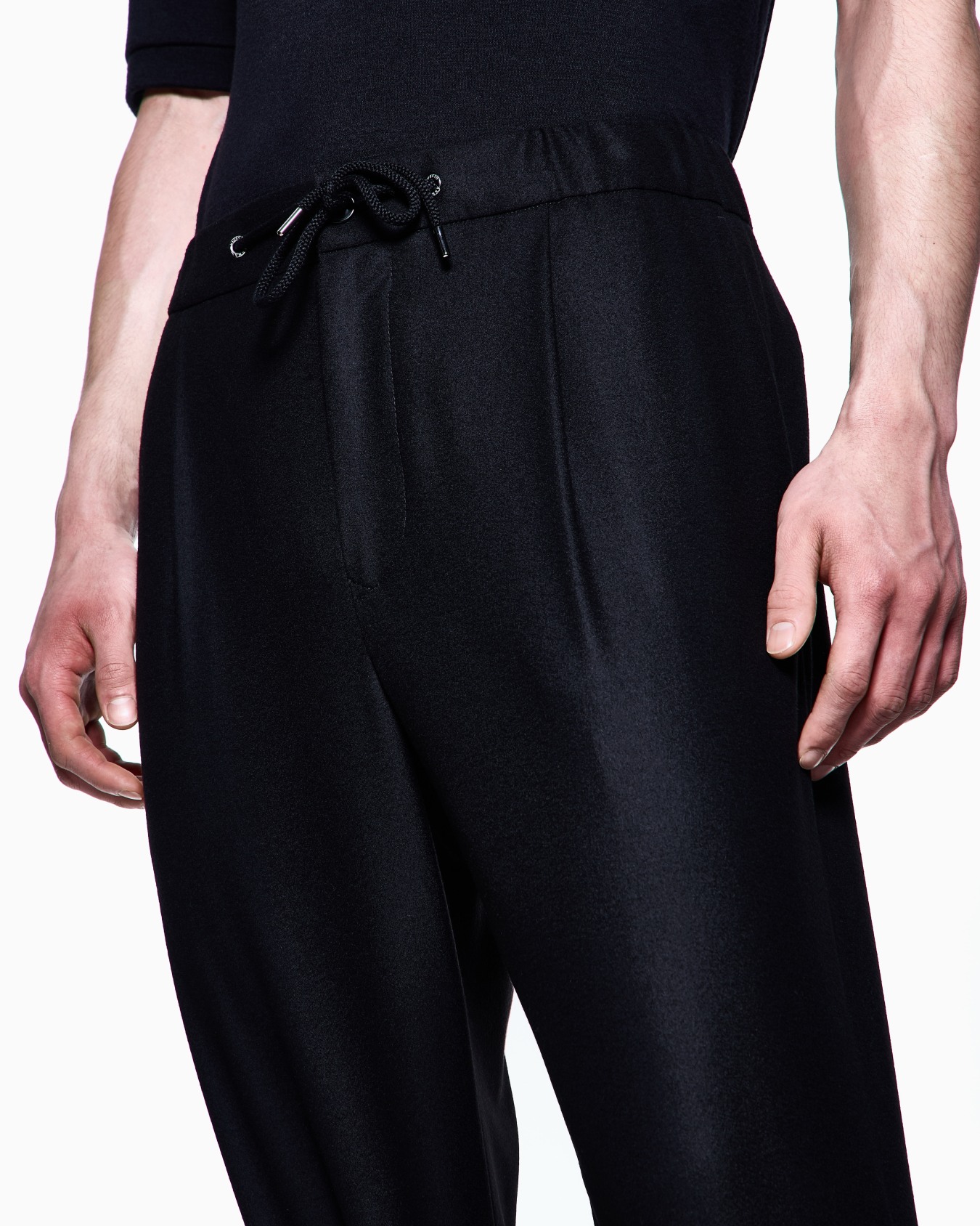 シングルタックパンツ カシミア ラシャ スライドする 4