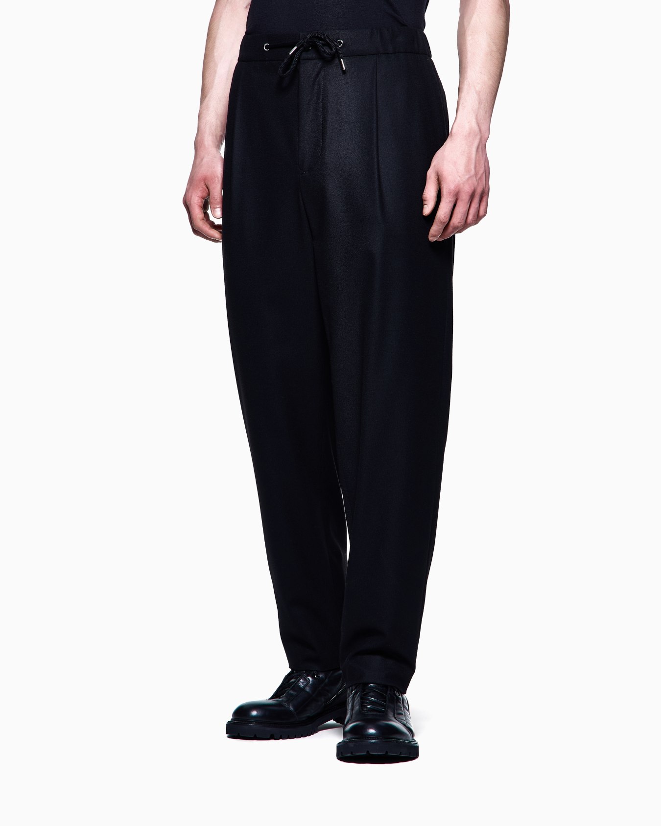 シングルタックパンツ カシミア ラシャ スライドする 3