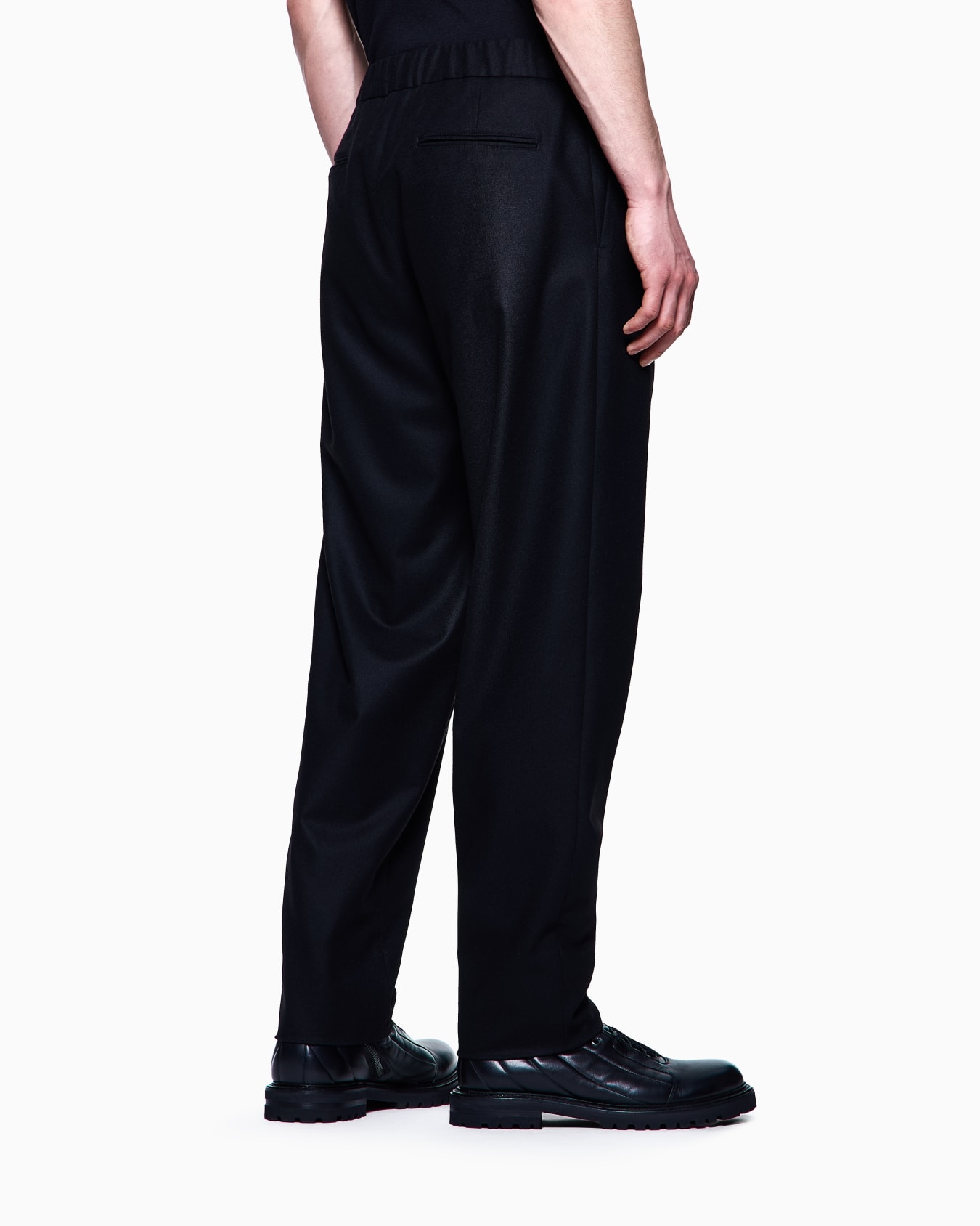 シングルタックパンツ カシミア ラシャ スライドする 2