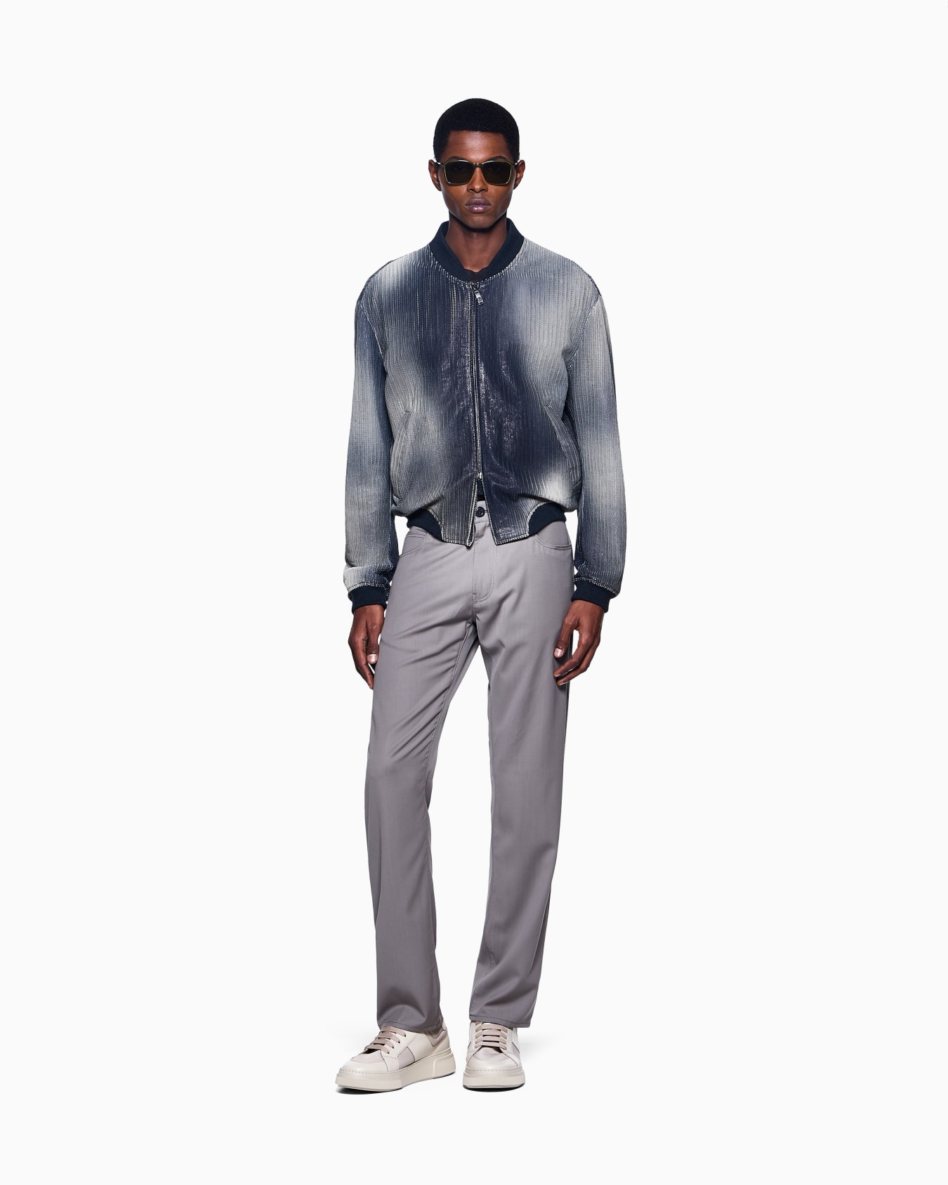 Regular-fit five-pocket virgin-wool trousers Slide 1