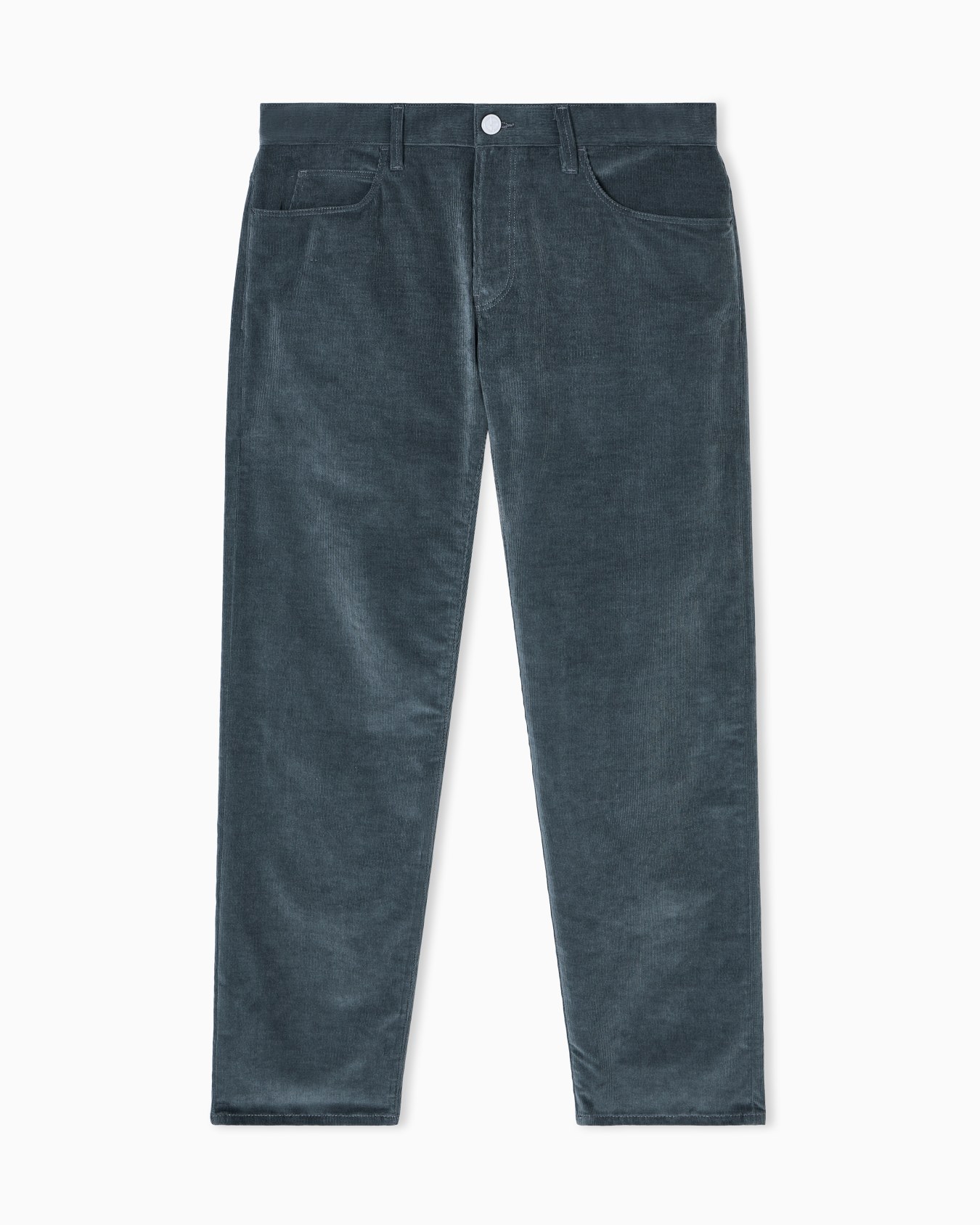 Regular-fit, five-pocket trousers in cotton and cashmere Slide 0