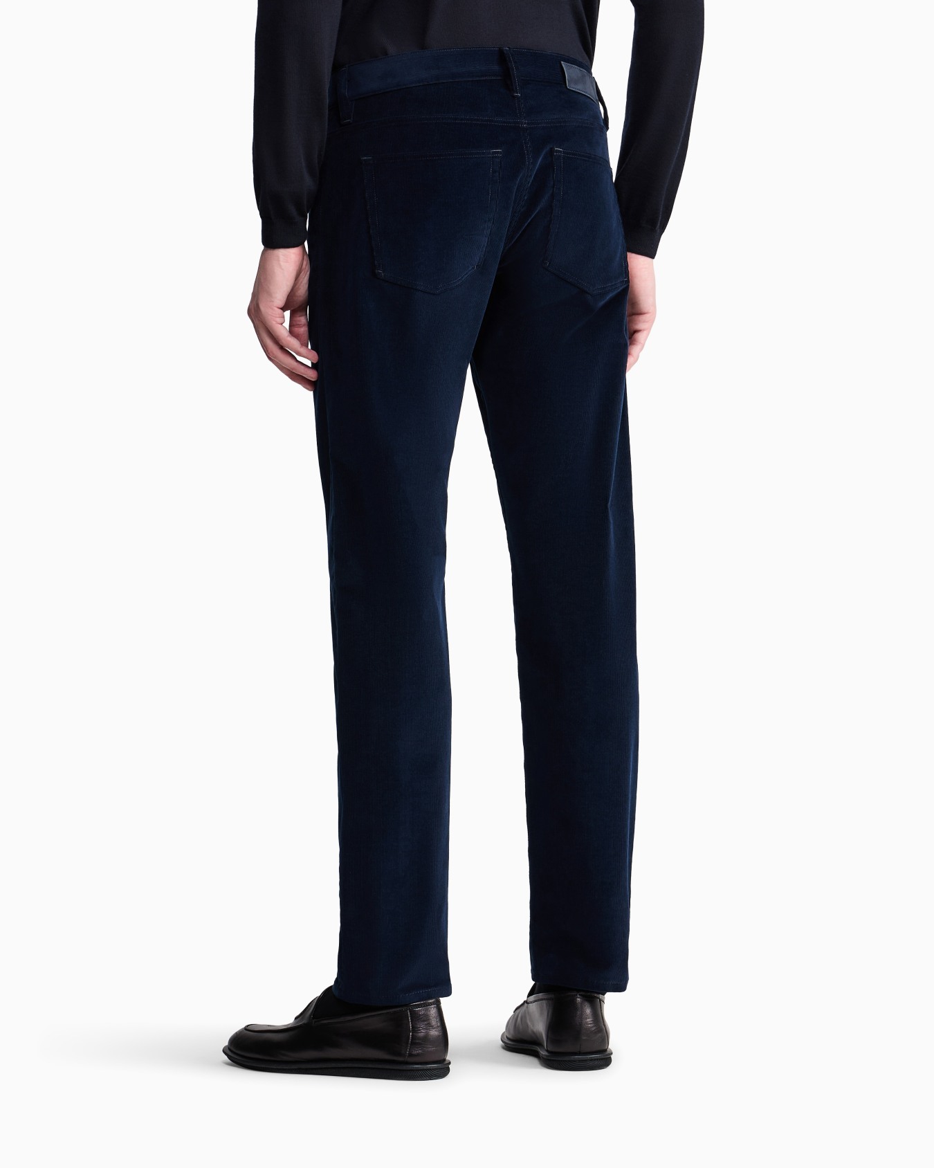 Regular-fit, five-pocket trousers in cotton and cashmere Slide 5
