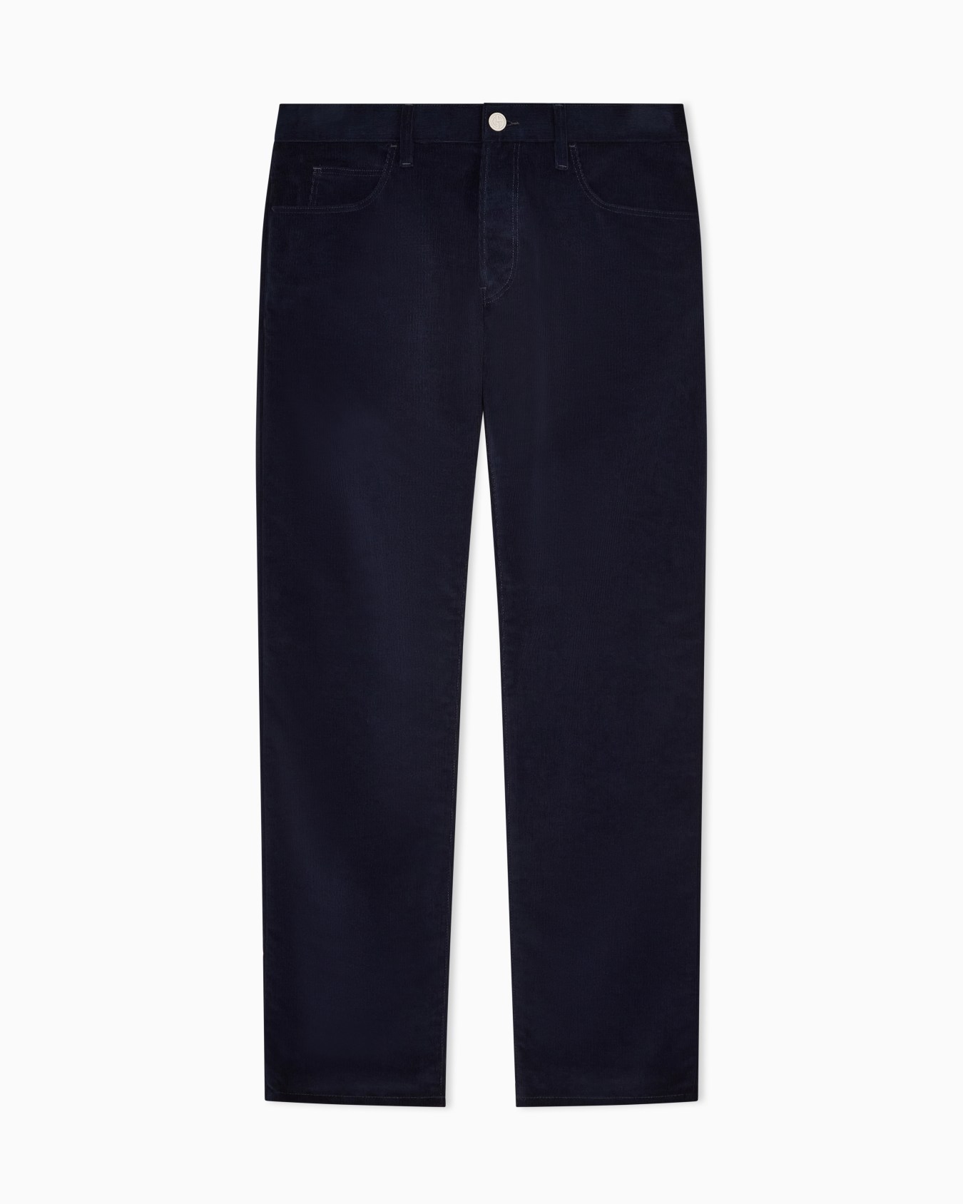 Regular-fit, five-pocket trousers in cotton and cashmere Slide 0