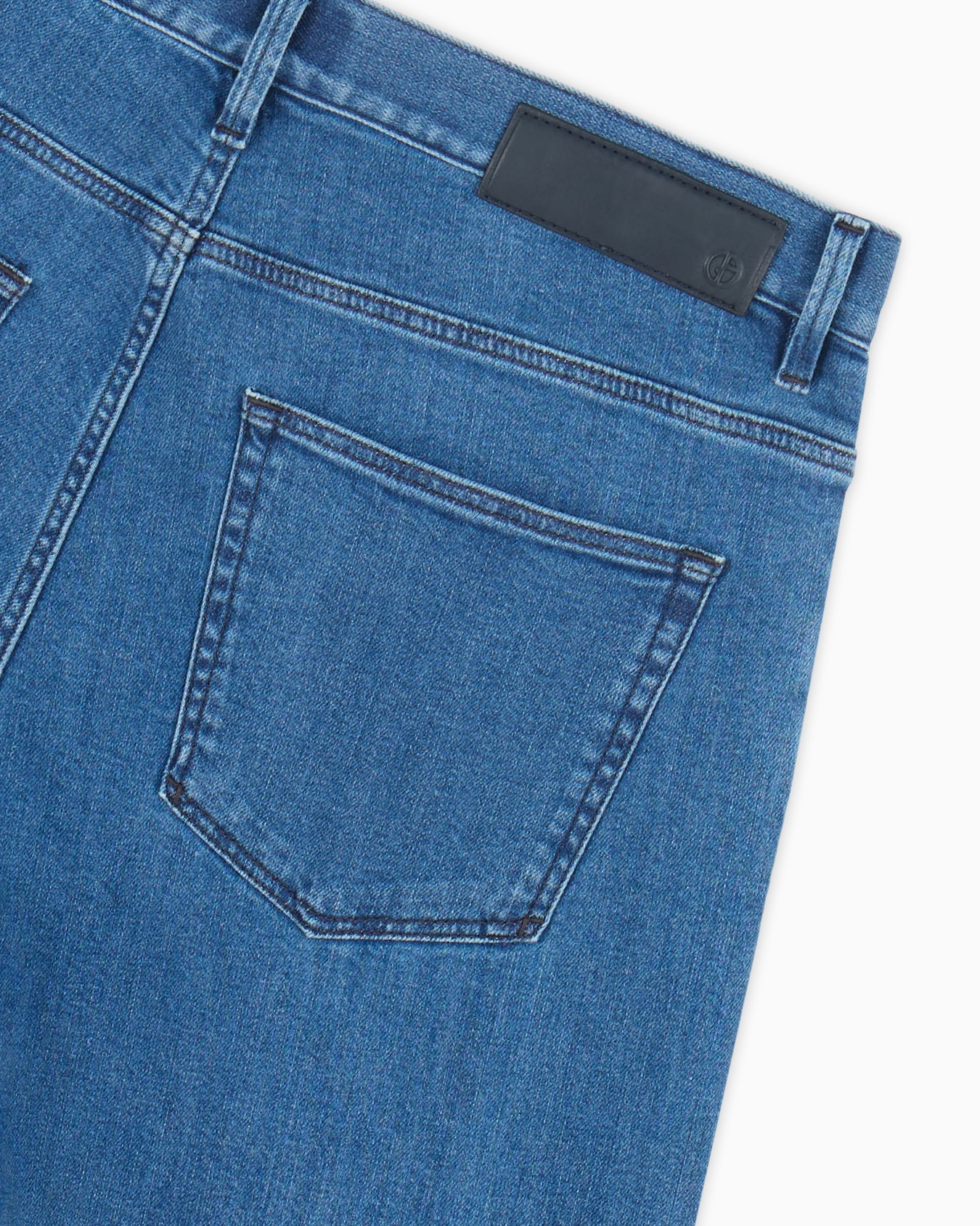 Pantaloni 5 tasche regular fit in denim di cotone stretch Slide 5