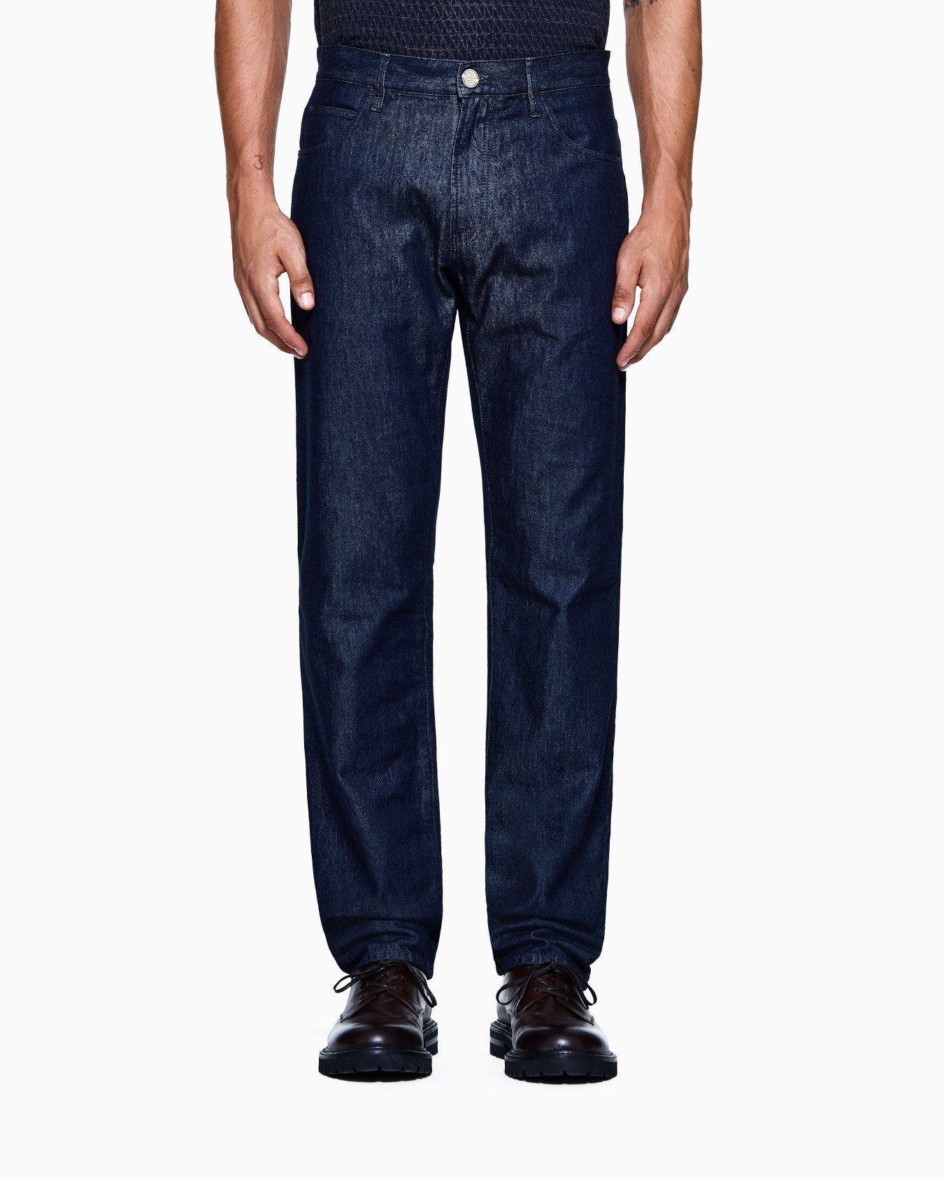 Regular-fit five-pocket trousers in silk and luxury cotton twill  Slide 3