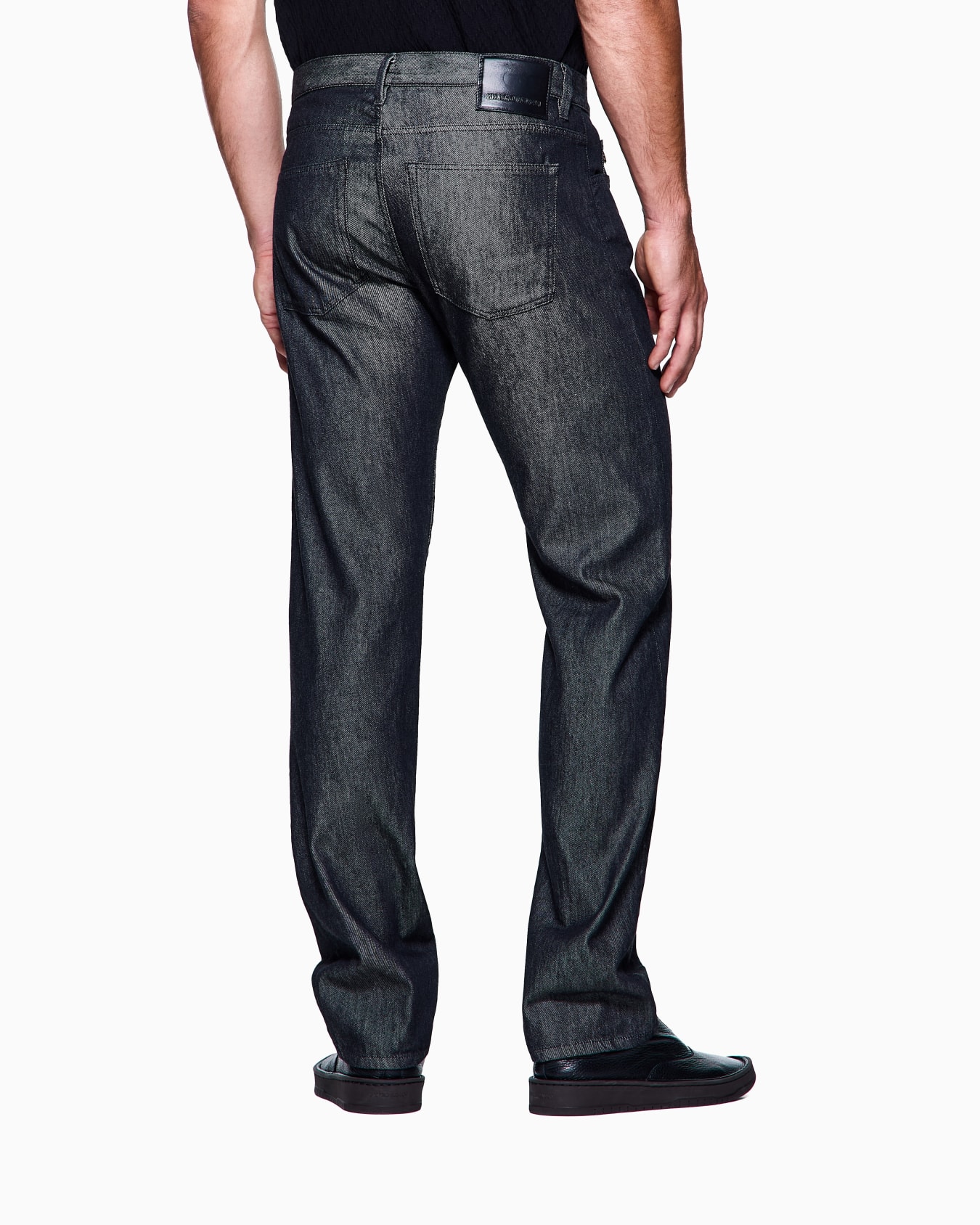 Regular-fit five-pocket trousers in silk and luxury cotton twill  Slide 2