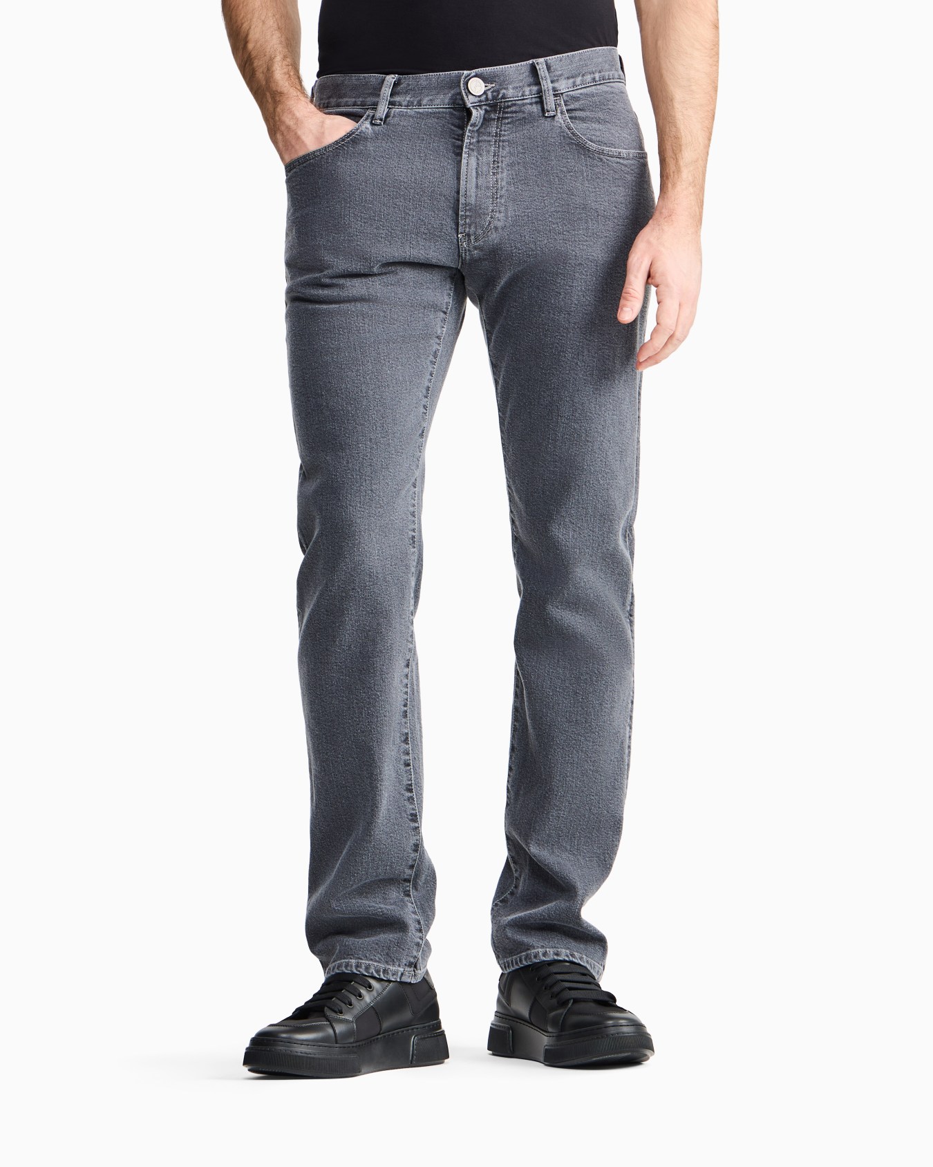 Five-pocket, regular-fit trousers in ASV cotton and modal Slide 3