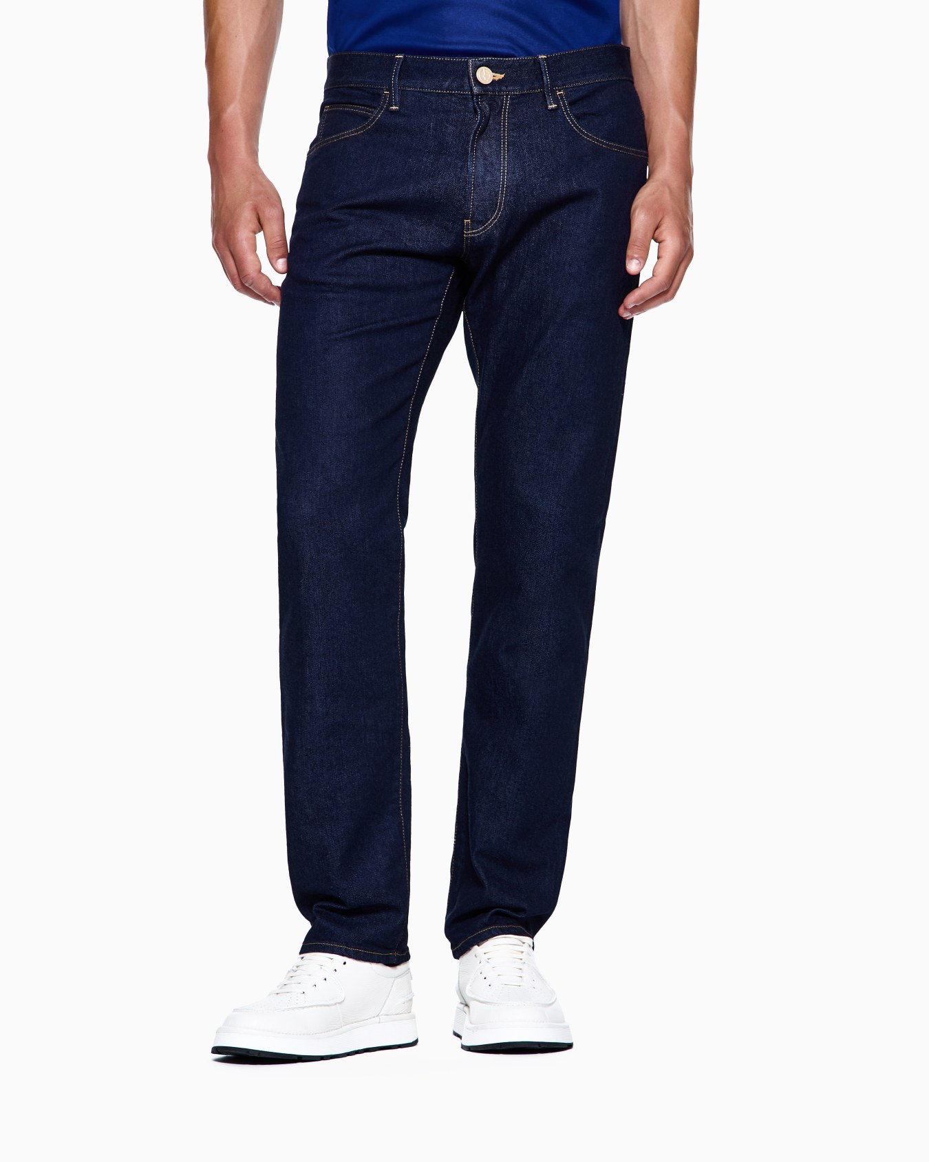 Pantalone 5-tasche regular fit in cotone e modal ASV Slide 3