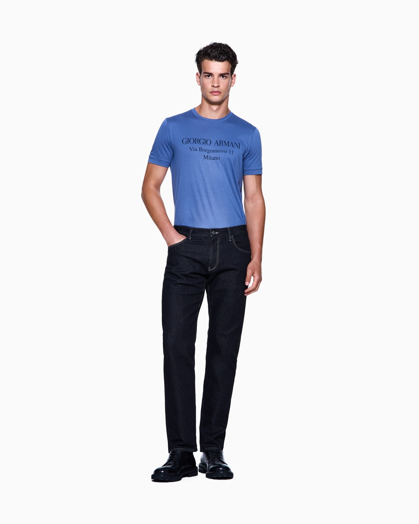 Five-pocket, regular-fit trousers in ASV cotton and modal Slide 1