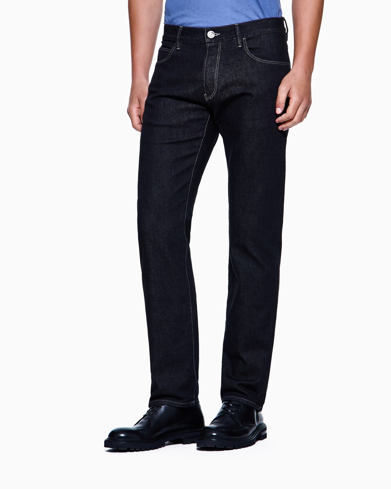 Five-pocket, regular-fit trousers in ASV cotton and modal Slide 3
