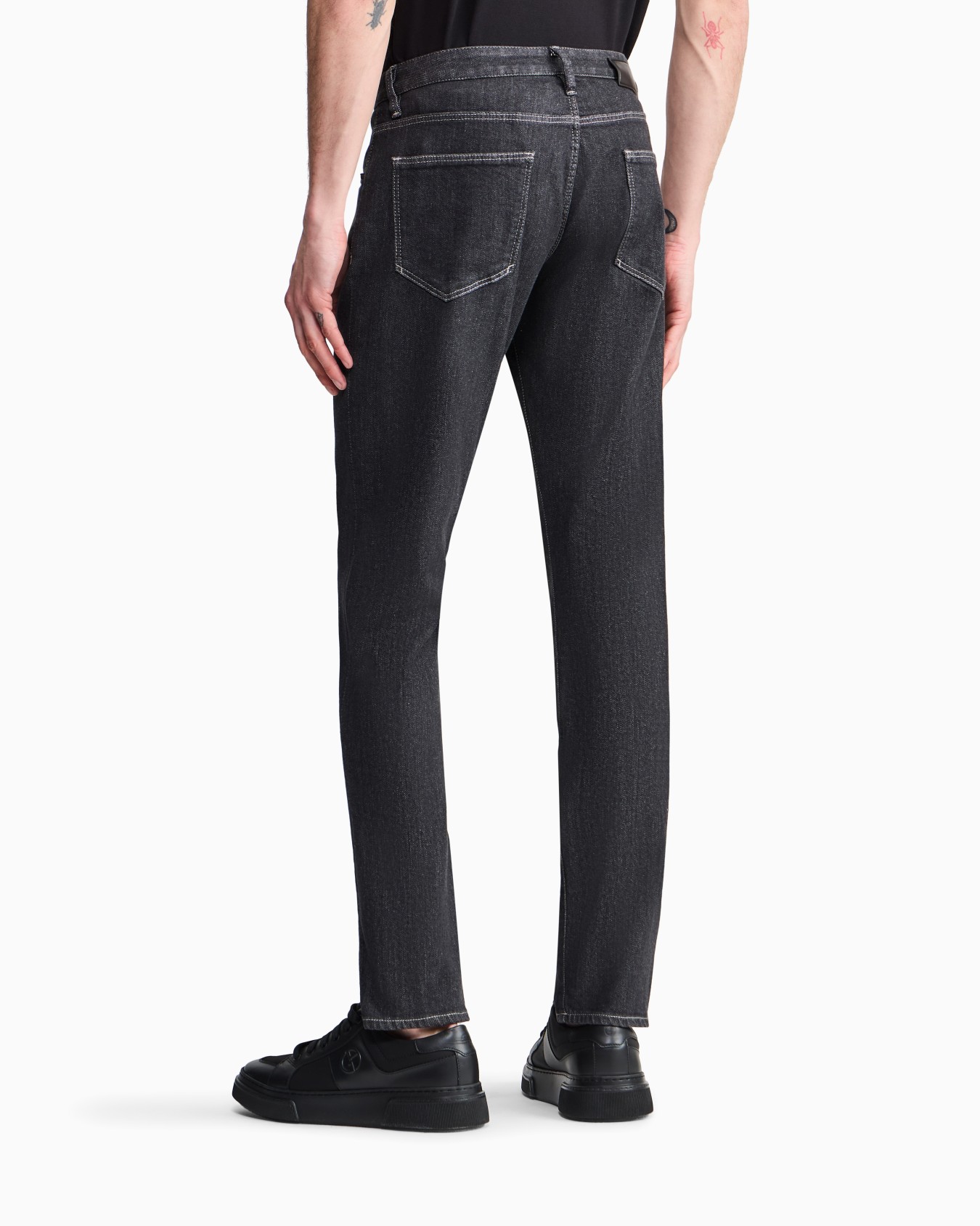 Five-pocket, slim-fit, stretch cotton-denim trousers Slide 5
