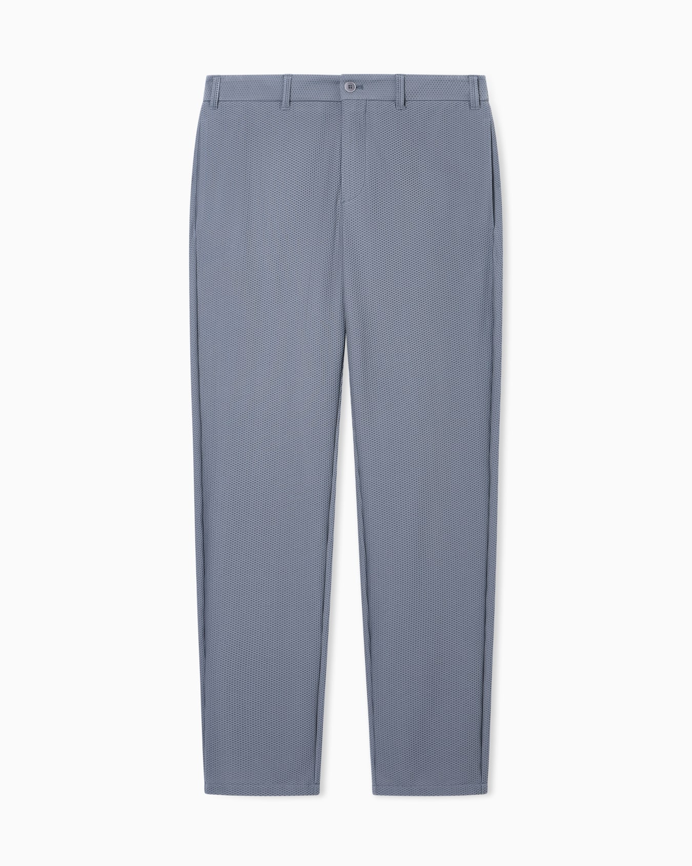 Technical waffle flat-front trousers Slide 0