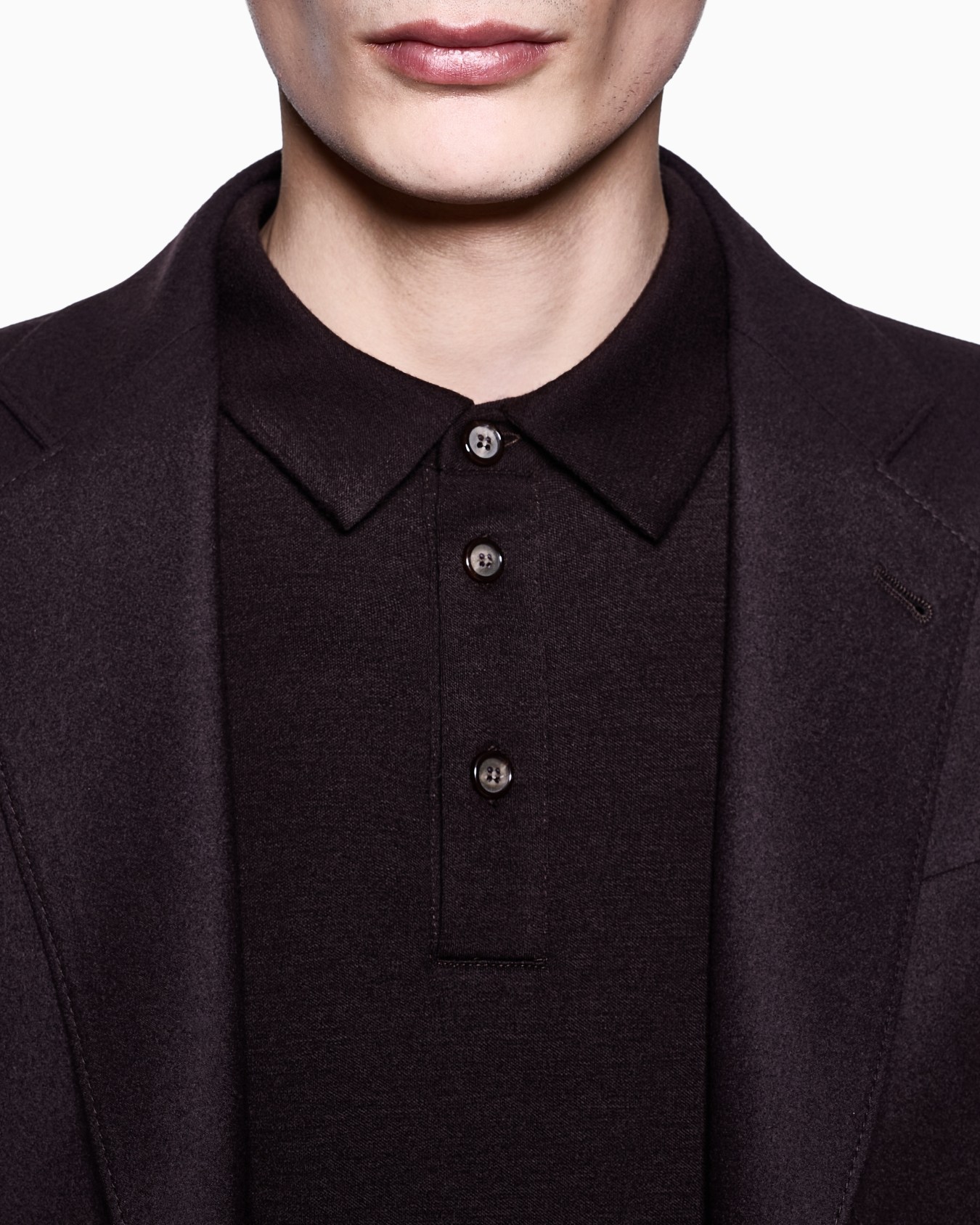 Pure cashmere interlock polo shirt Slide 4