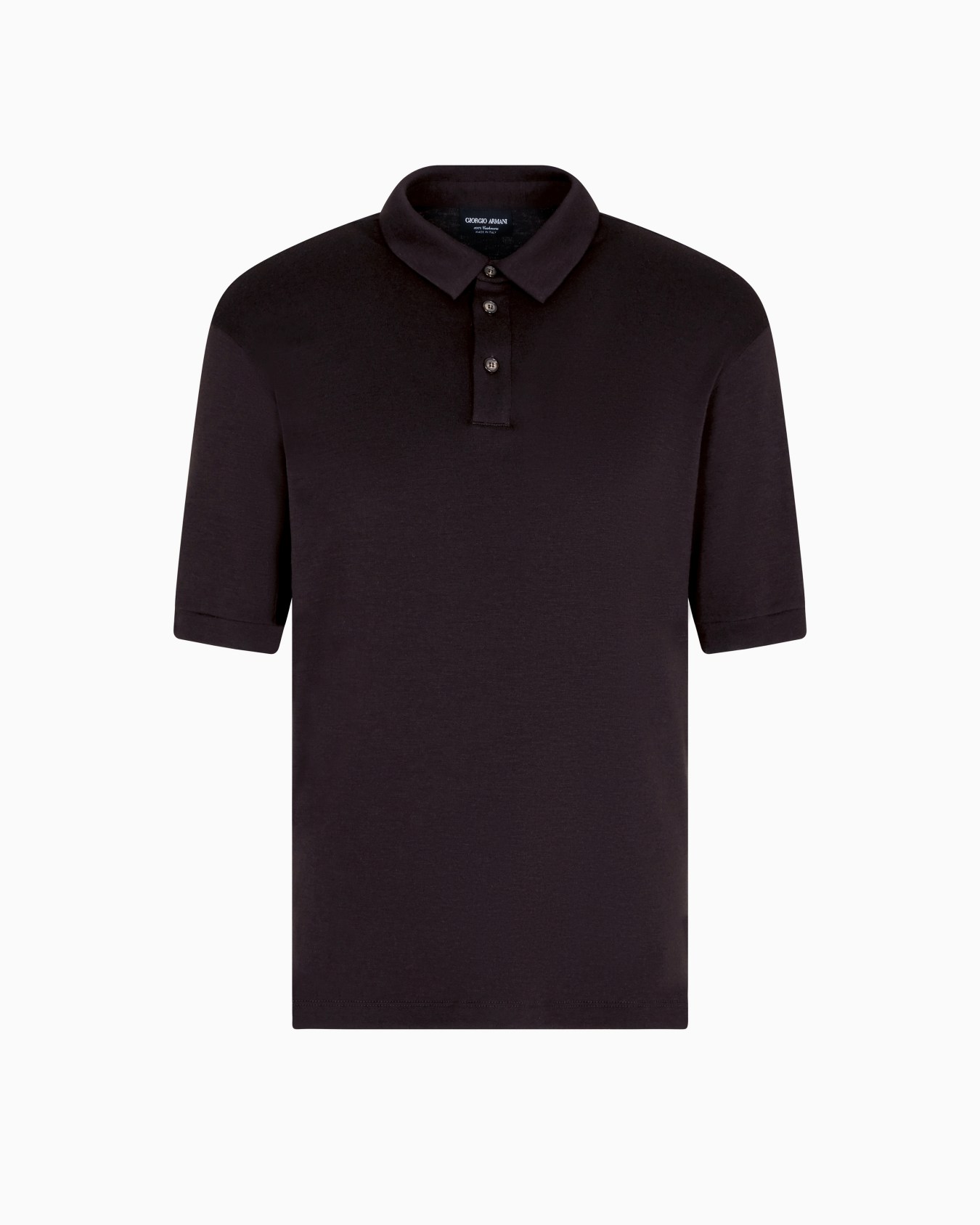 Pure cashmere interlock polo shirt Slide 0