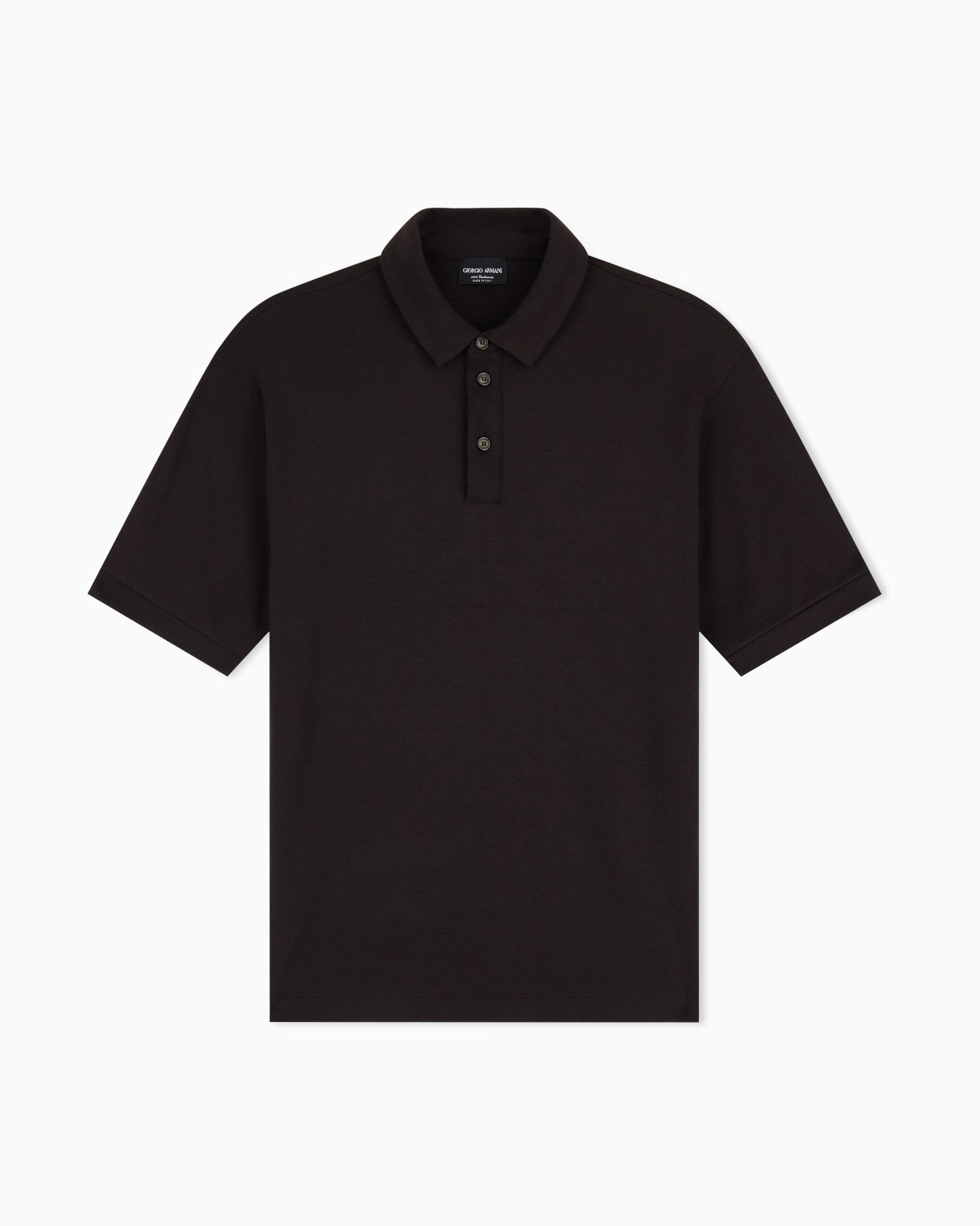 Pure cashmere interlock polo shirt Slide 0