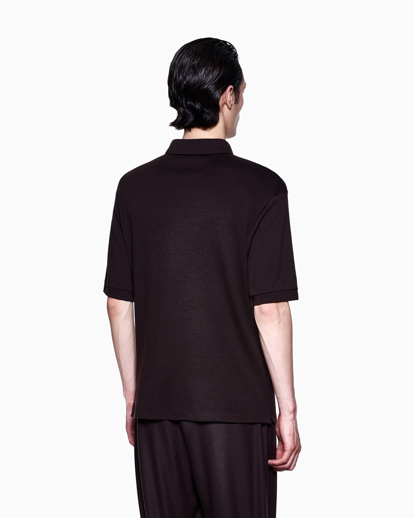 Pure cashmere interlock polo shirt Slide 2