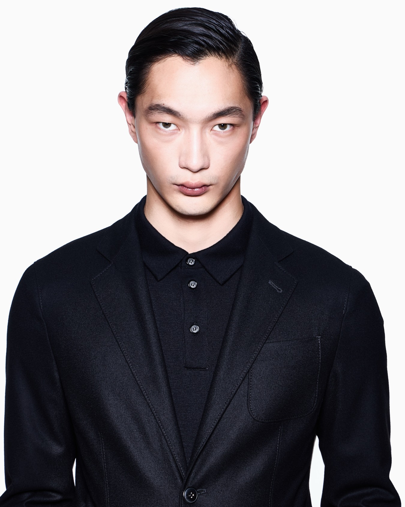 Pure cashmere interlock polo shirt Slide 4