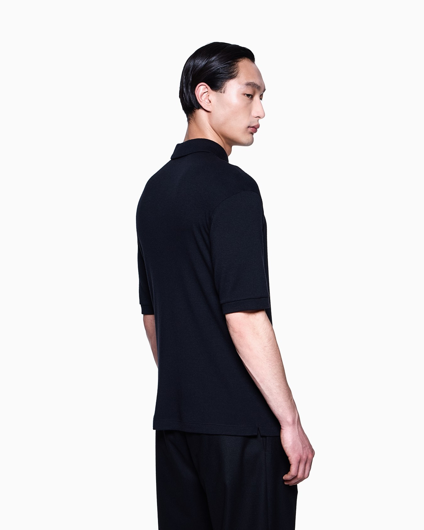 Pure cashmere interlock polo shirt Slide 2