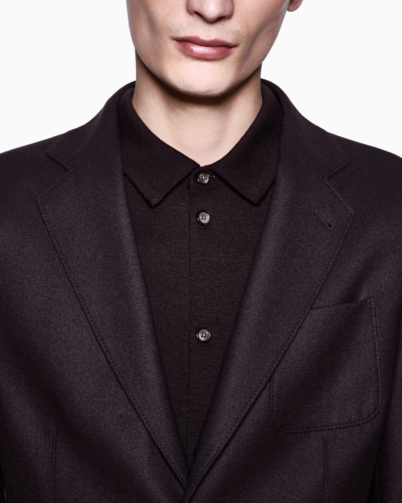 シャツ ピュアカシミア インターロック スライドする 4