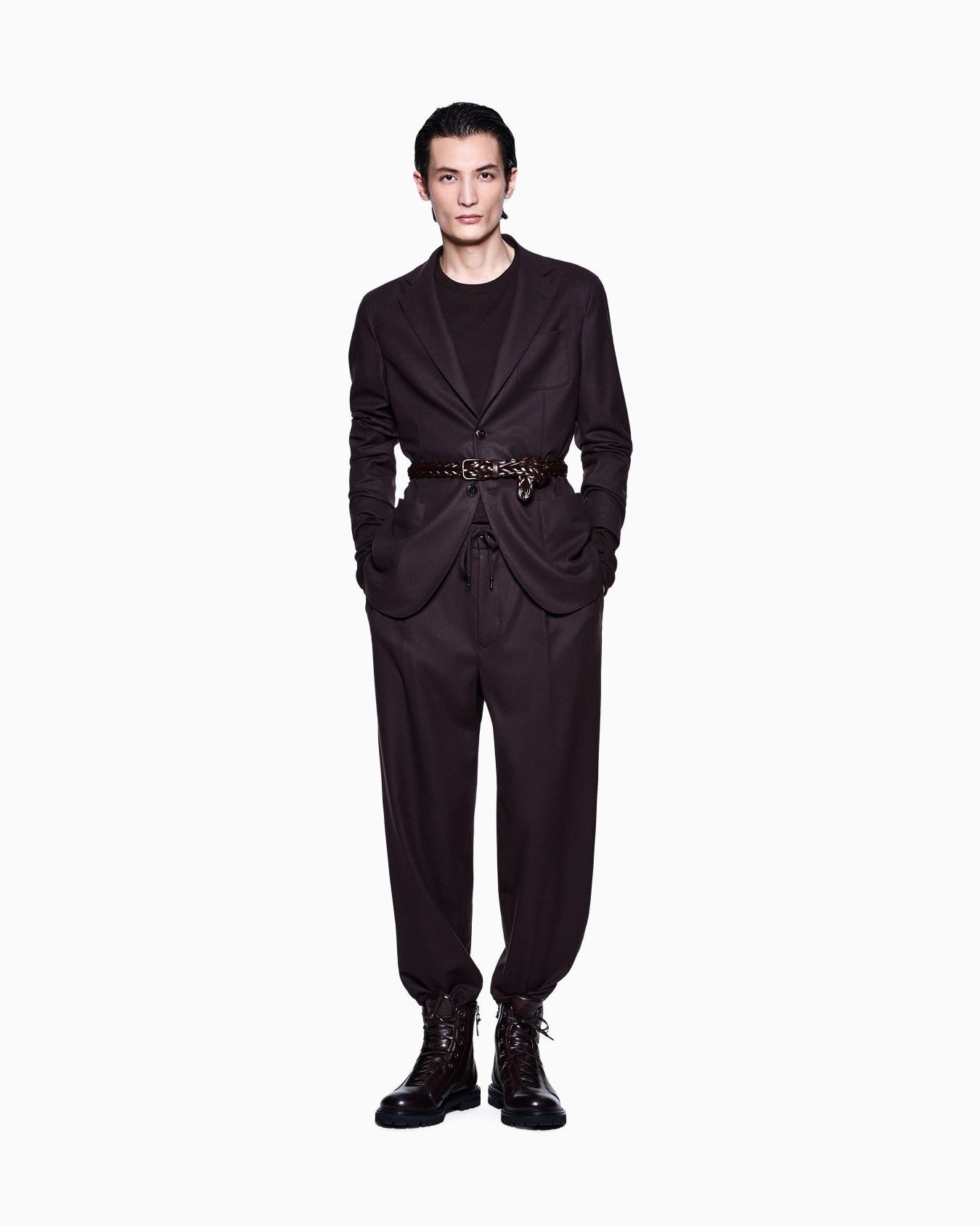 Long-sleeved, pure cashmere interlock jumper Slide 1