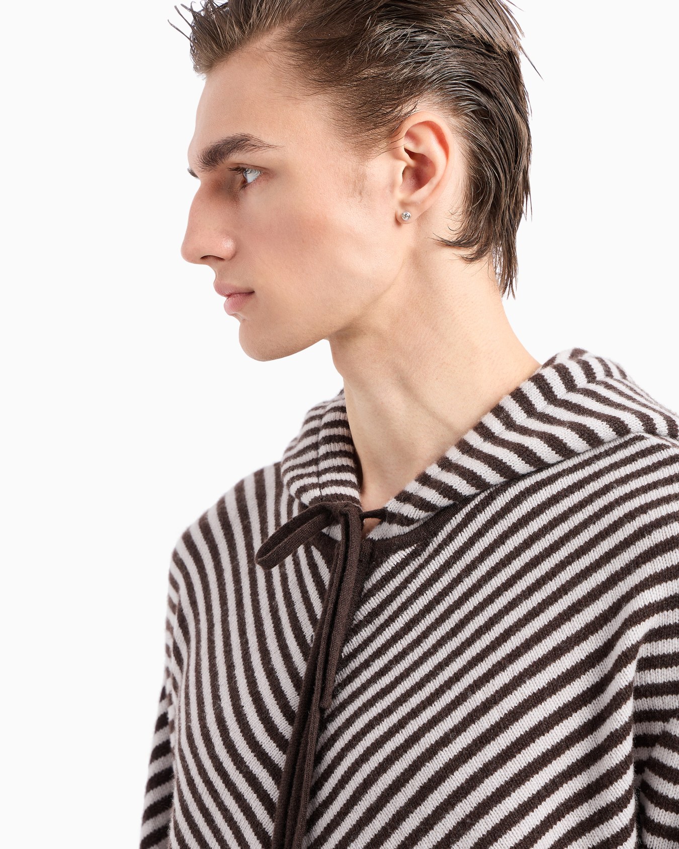 Sweat-shirt à capuche en maille de laine Diapositive 4