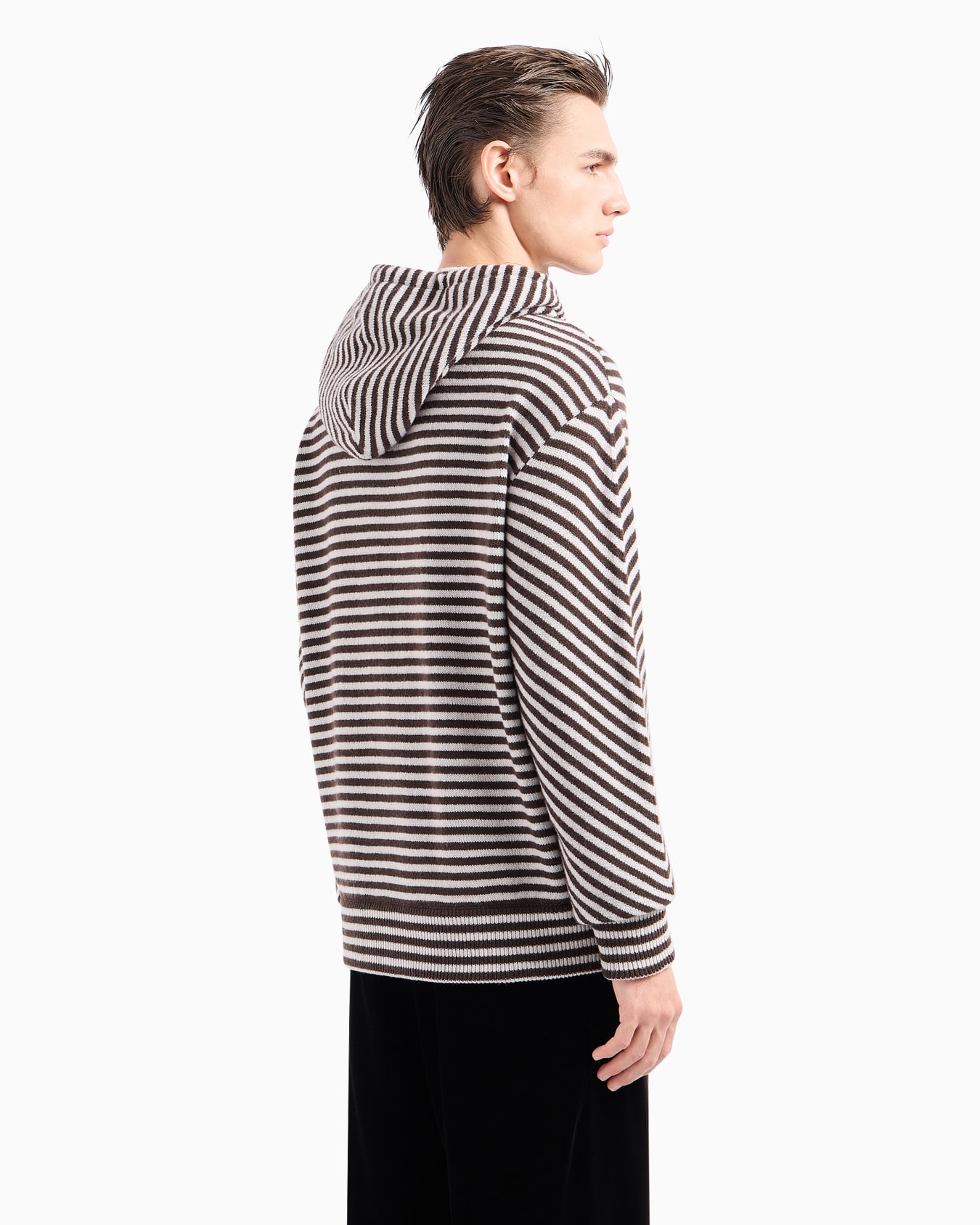 Sweat-shirt à capuche en maille de laine Diapositive 2