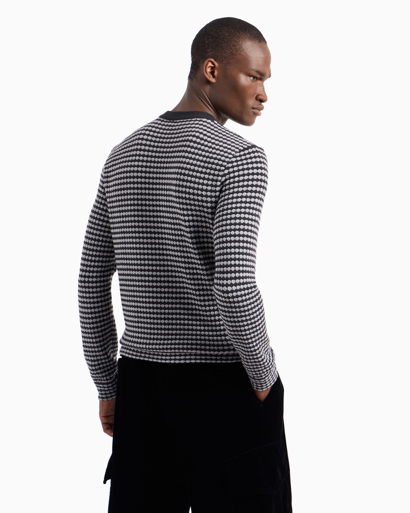 Wool-blend jacquard crew-neck jumper Slide 3