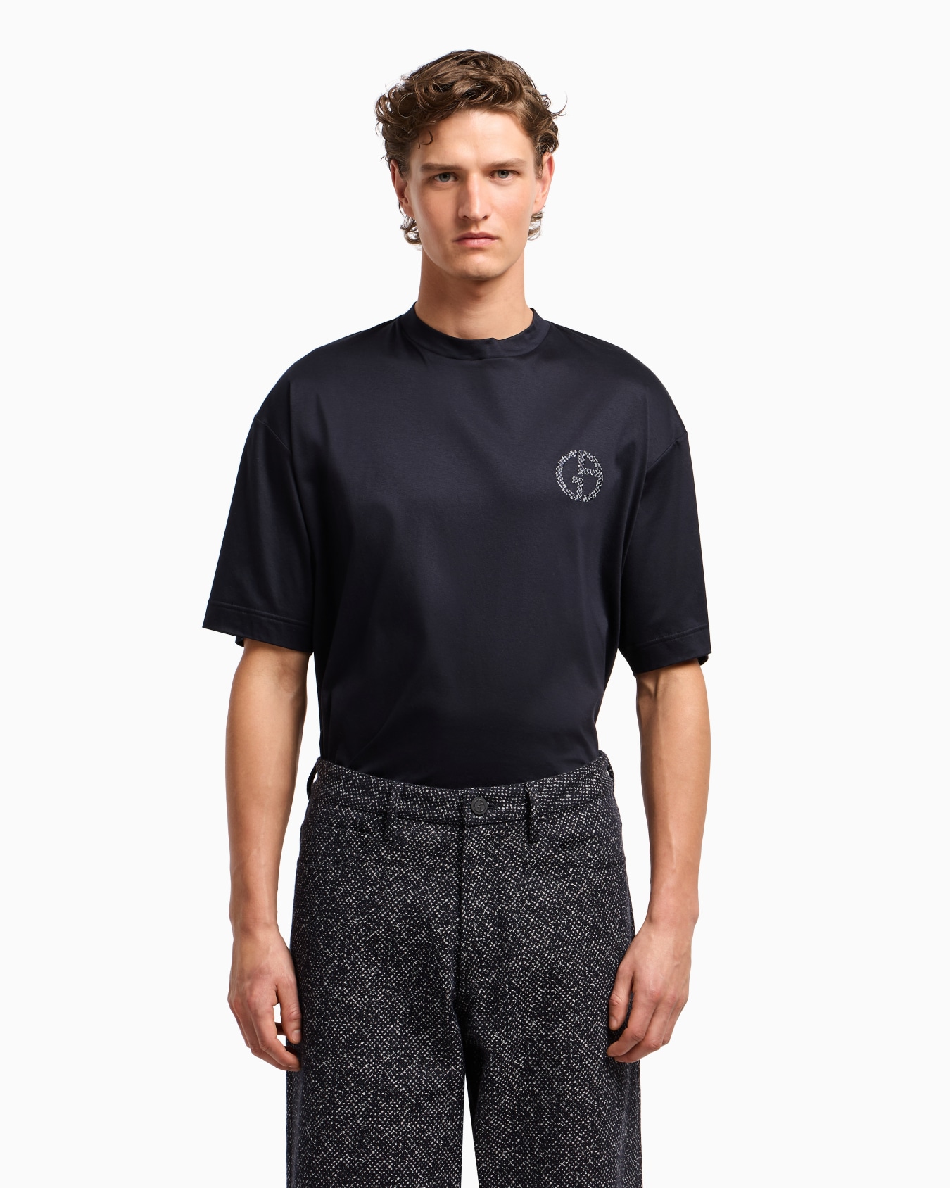 Denim Collection cotton-interlock T-shirt Slide 4