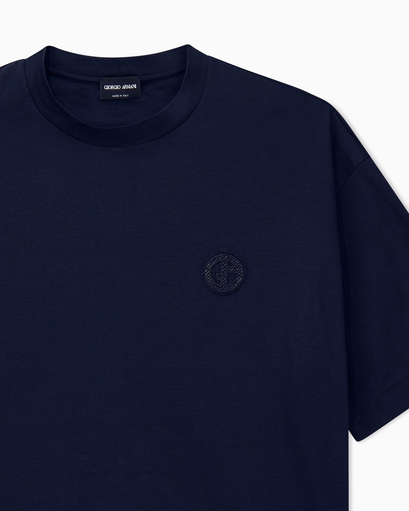 Oversized fit T-shirt in light mercerized cotton interlock Slide 2