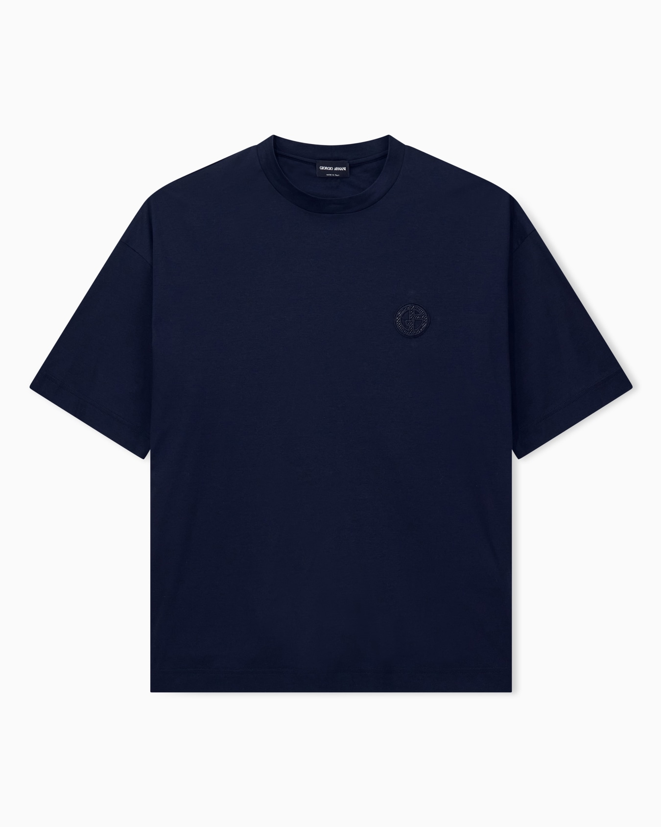 Oversized fit T-shirt in light mercerized cotton interlock Slide 0