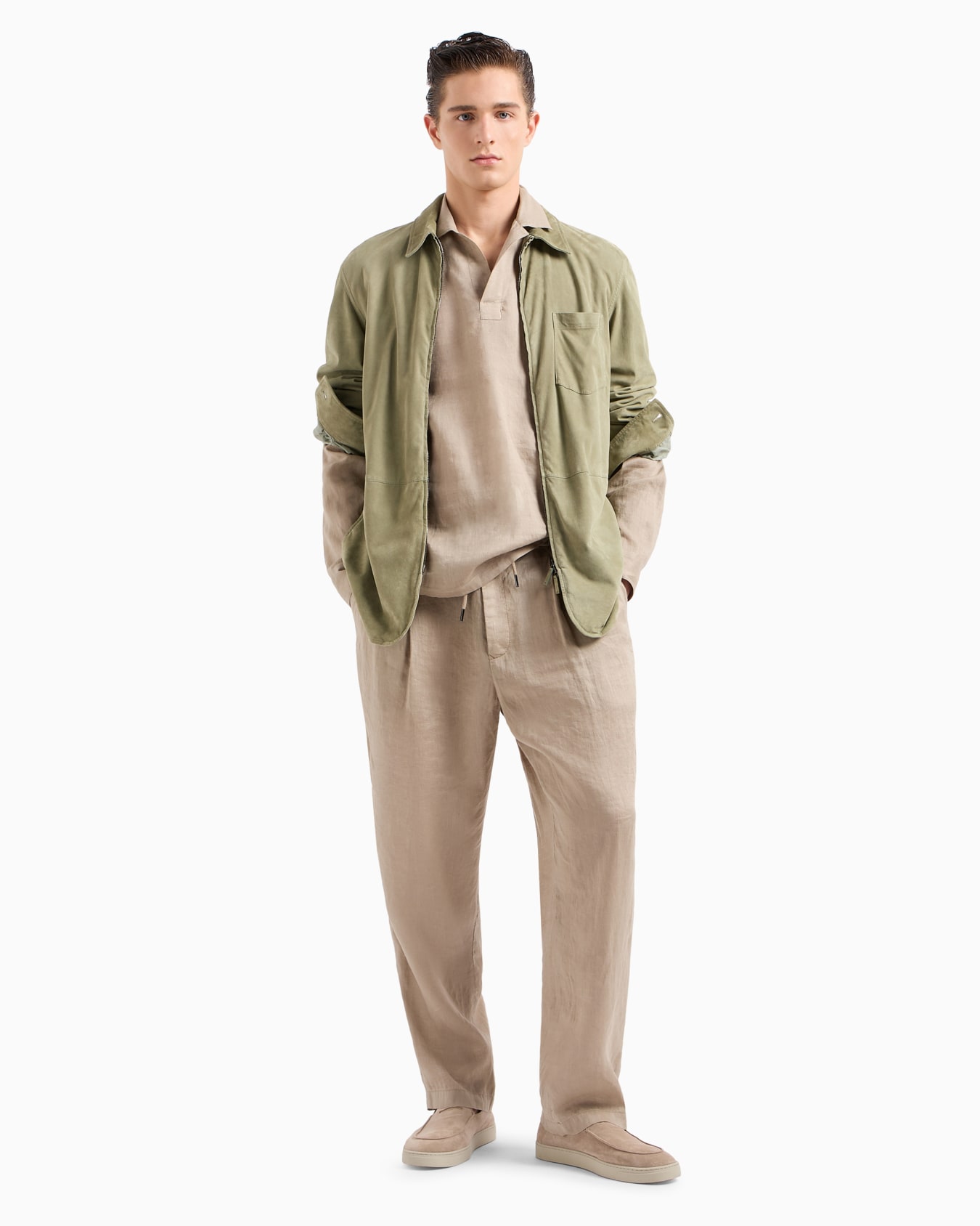 Shirt in linen canvas Slide 3
