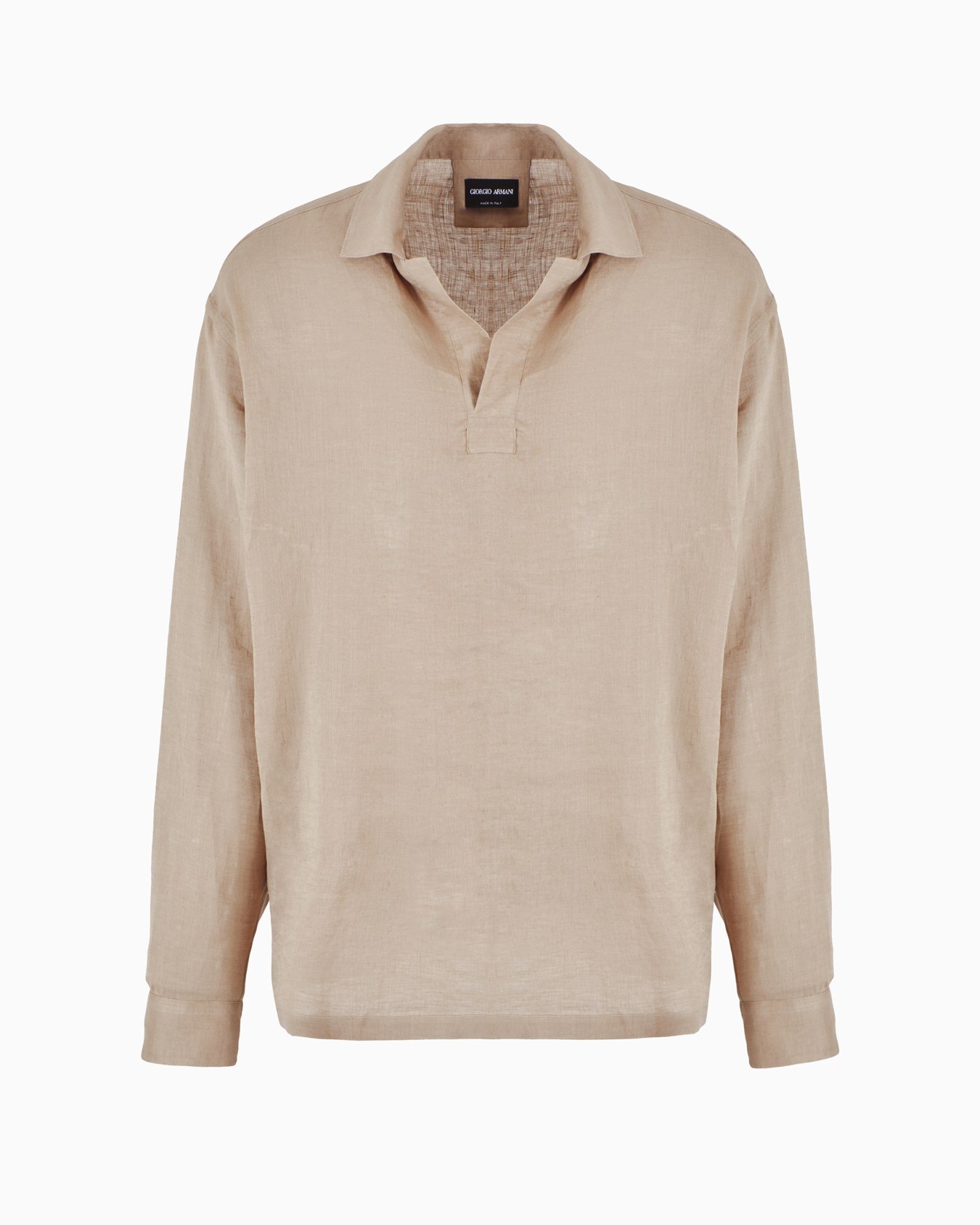 Shirt in linen canvas Slide 0