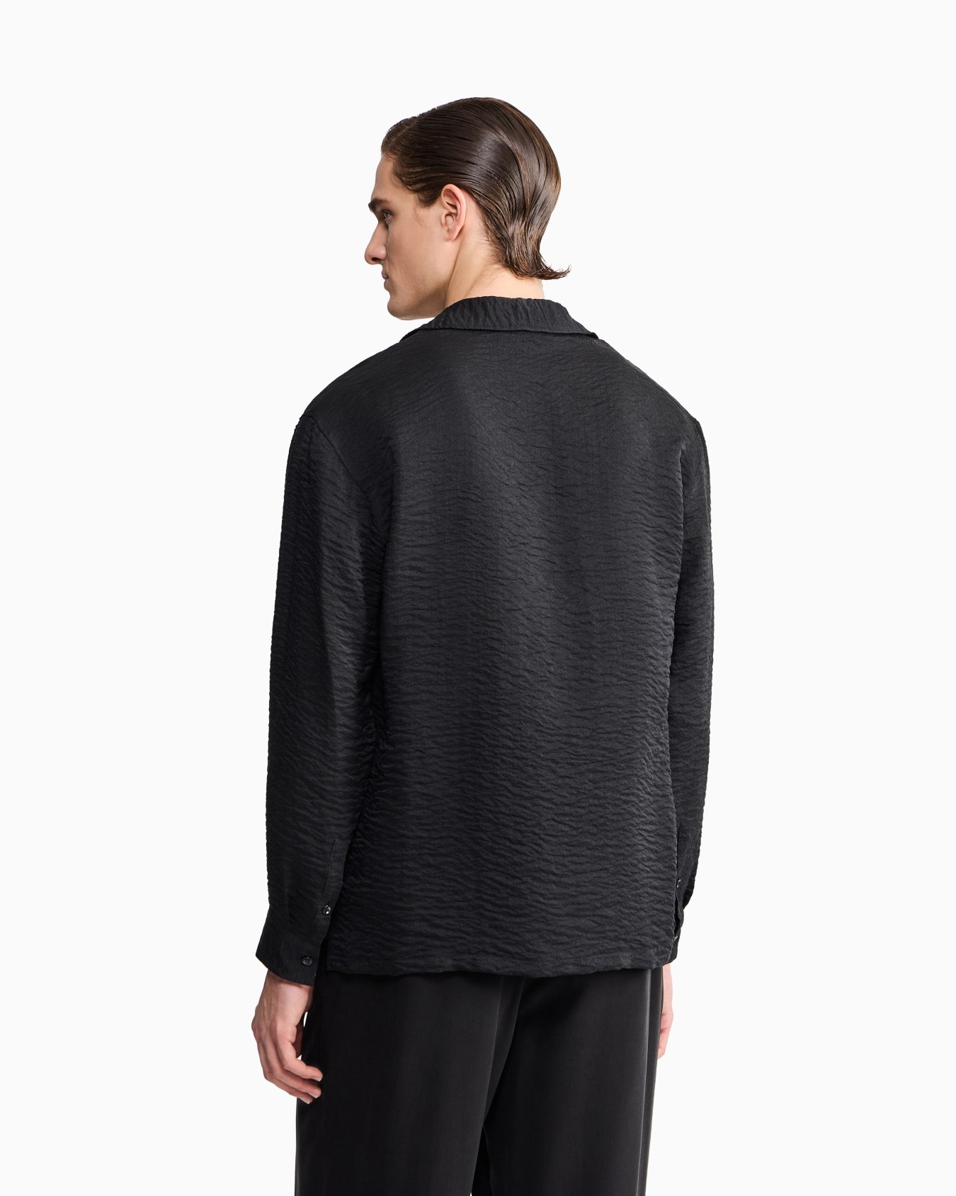 Jacquard cupro polo shirt Slide 6