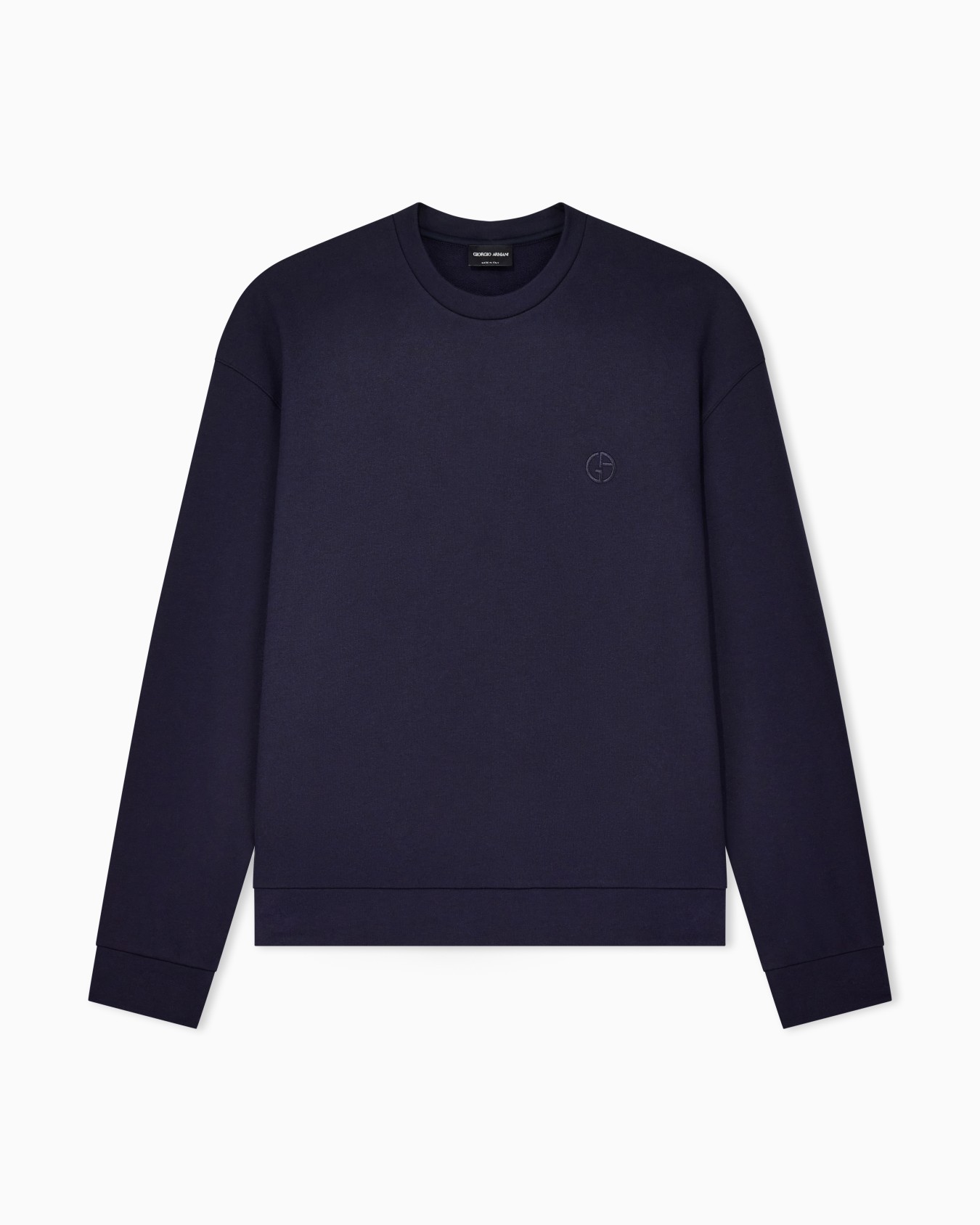 Cotton and cashmere crew-neck sweatshirt Slide 0