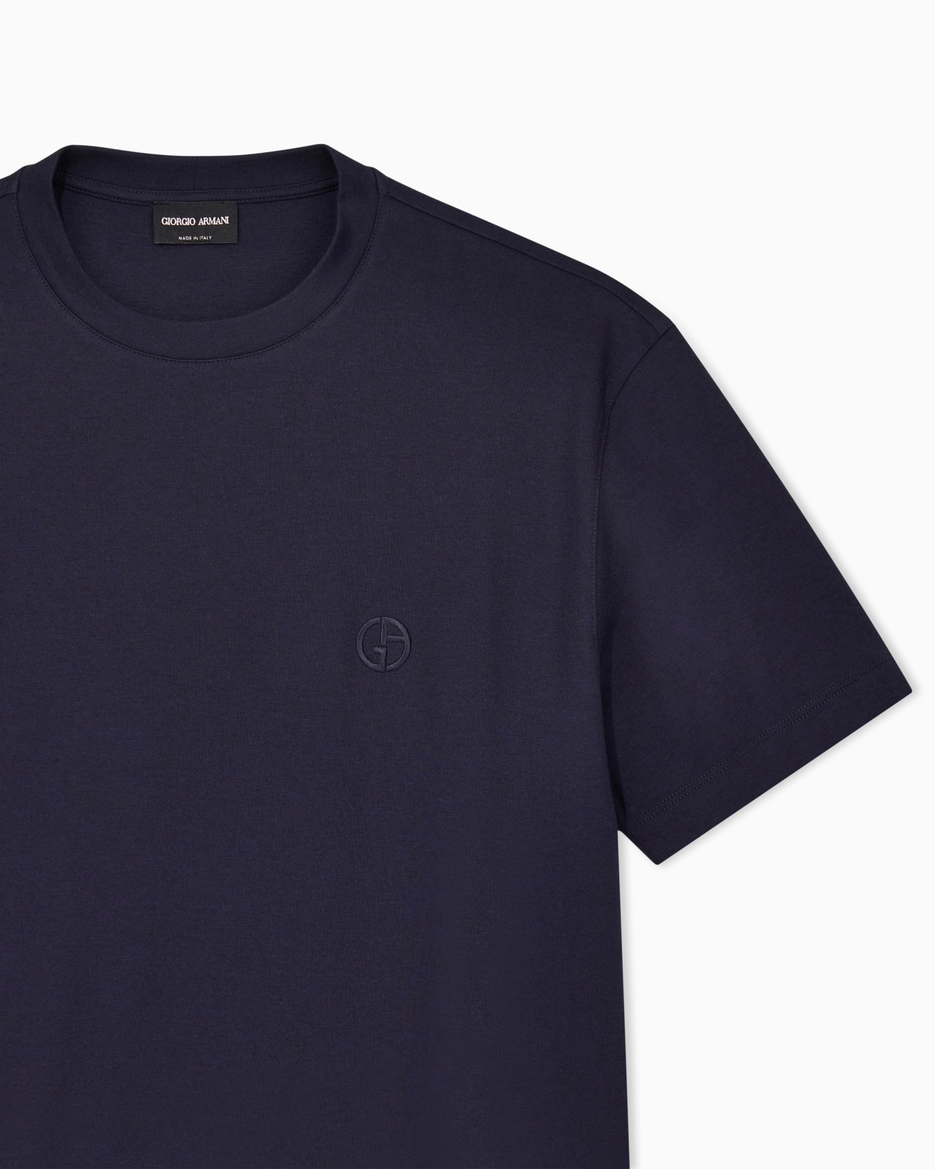 Cashmere and cotton interlock crew-neck T-shirt Slide 4