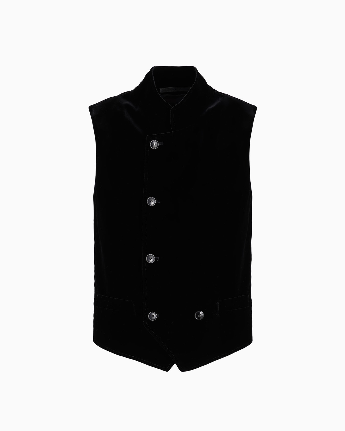 Single-breasted velvet gilet Slide 0