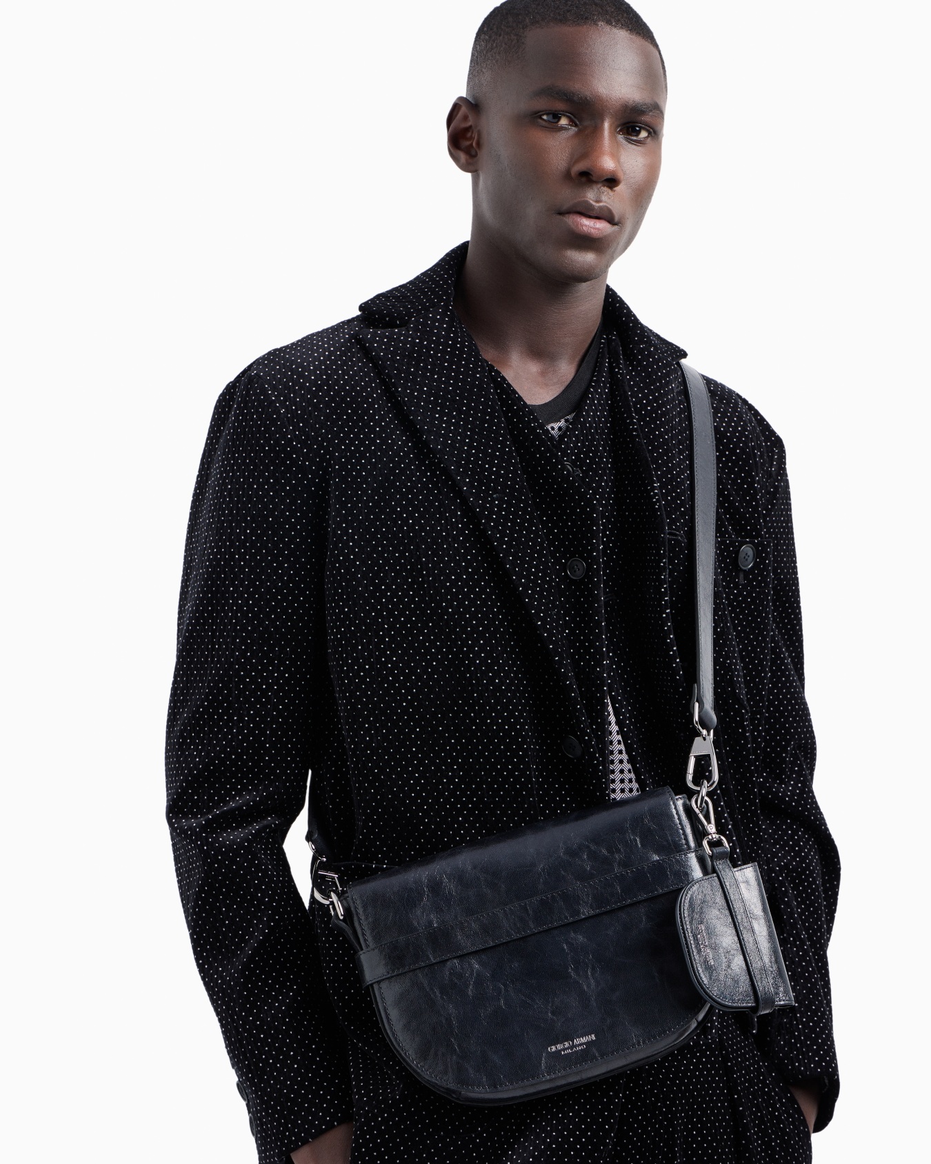 Single-breasted waistcoat in seersucker velvet with a polka-dot motif Slide 6