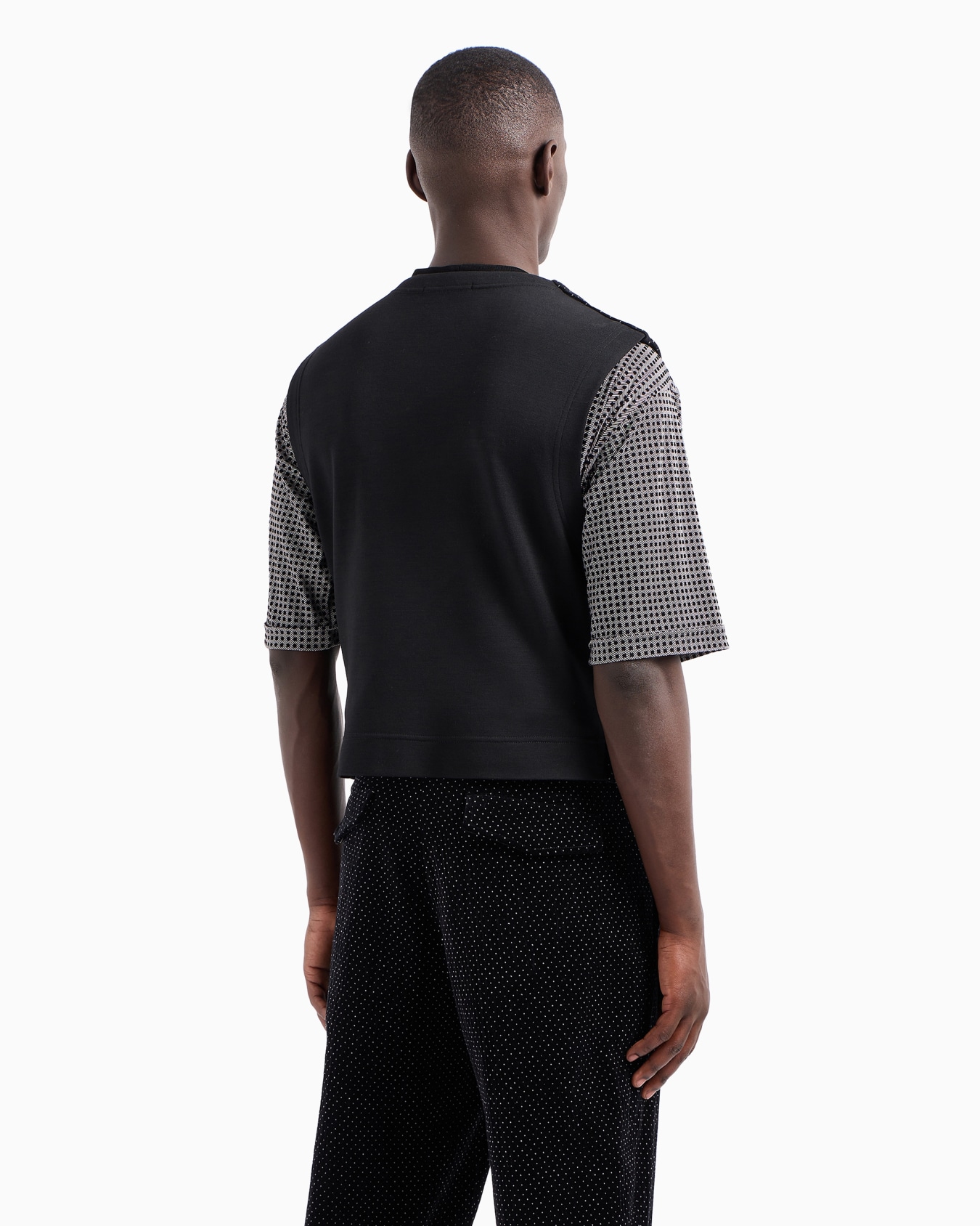 Single-breasted waistcoat in seersucker velvet with a polka-dot motif Slide 3