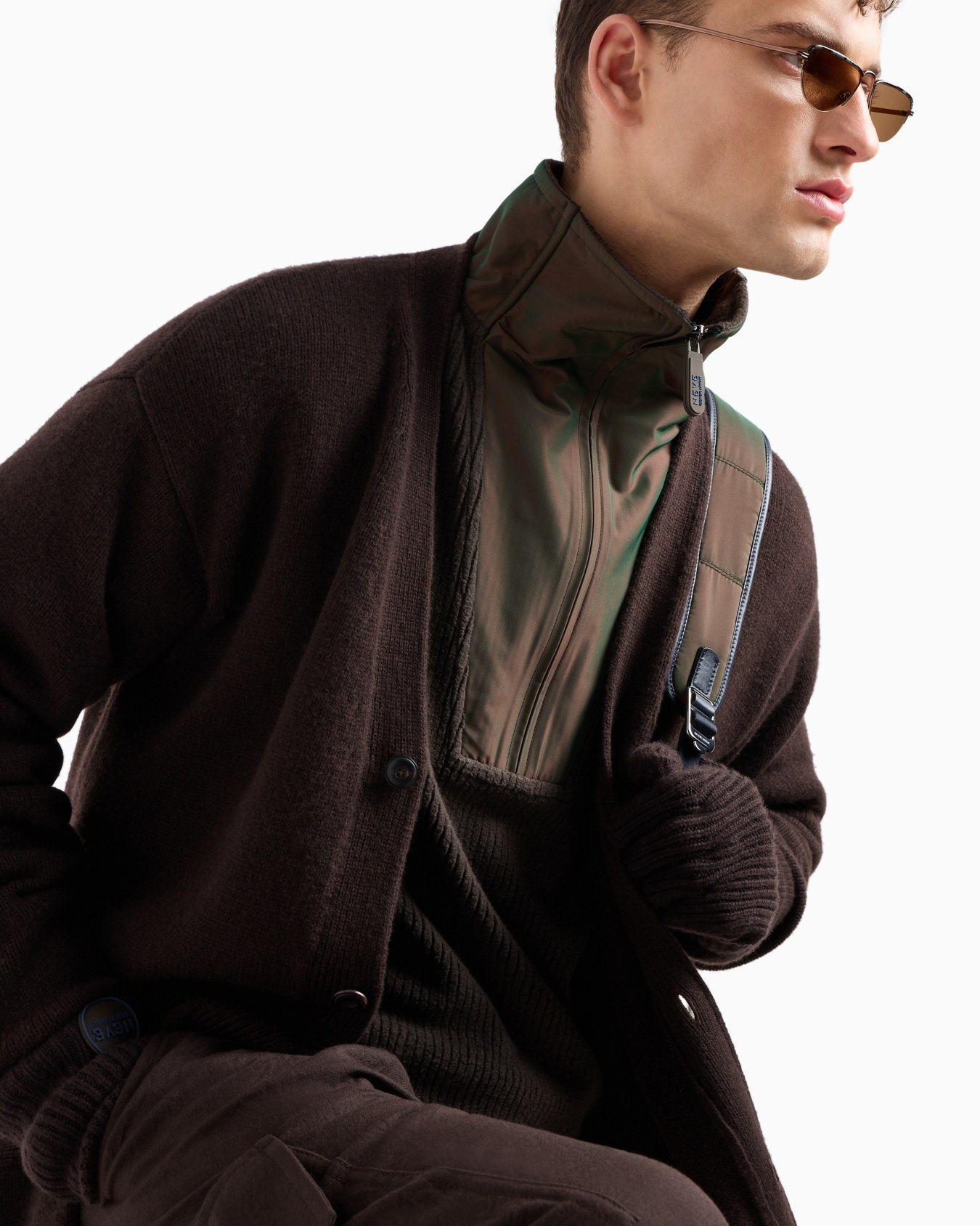 Wool and cashmere oversized cardigan Slide 5