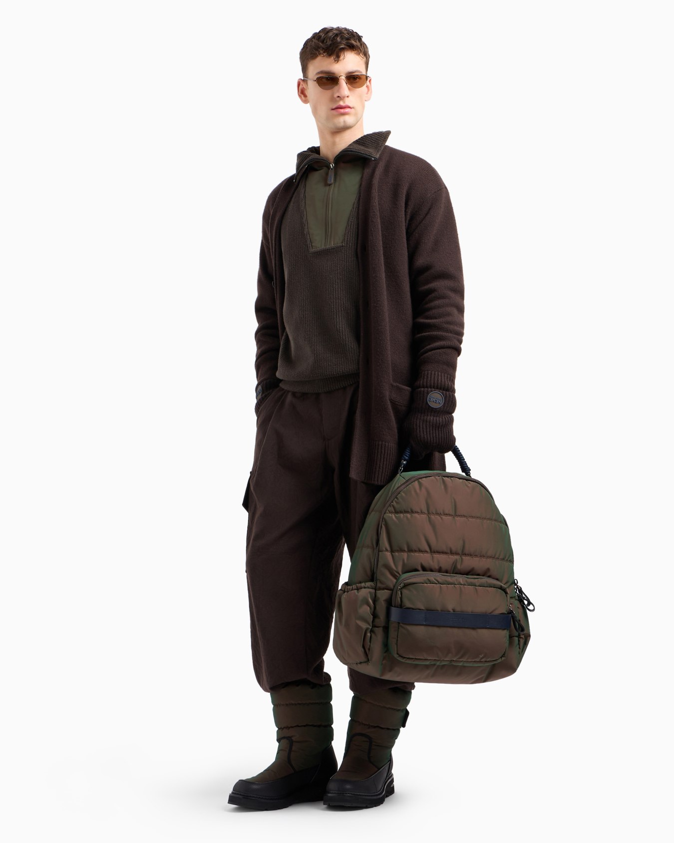 Wool and cashmere oversized cardigan Slide 3