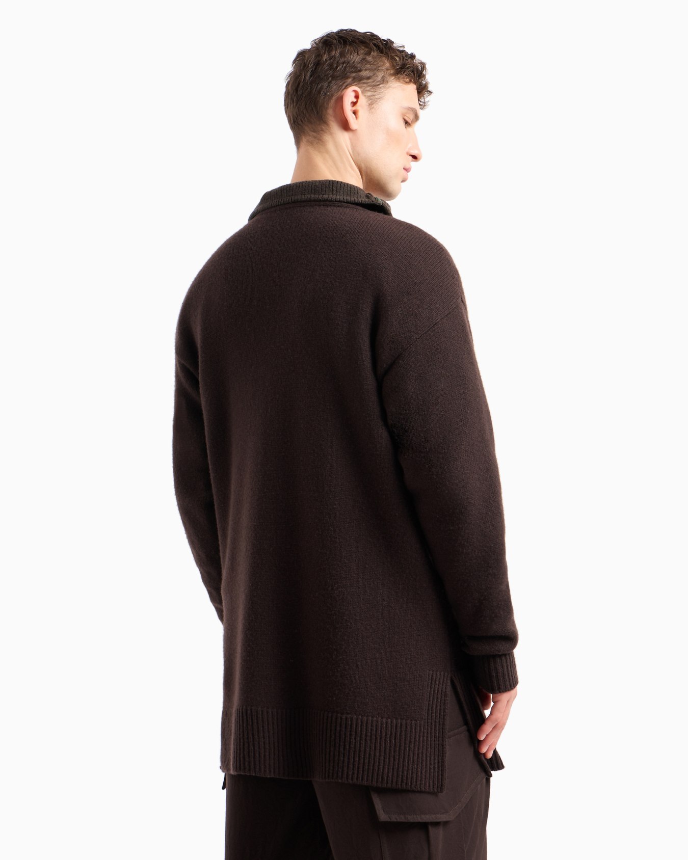 Wool and cashmere oversized cardigan Slide 2