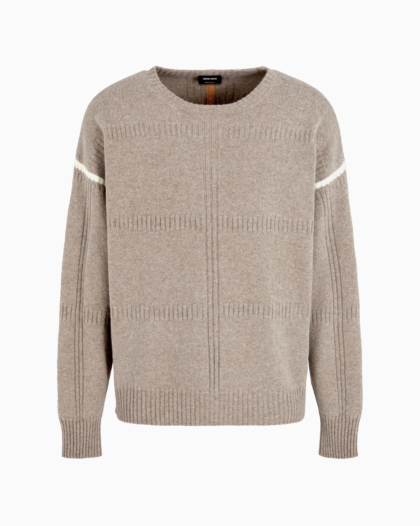Crew-neck jumper in virgin wool and cashmere Slide 0