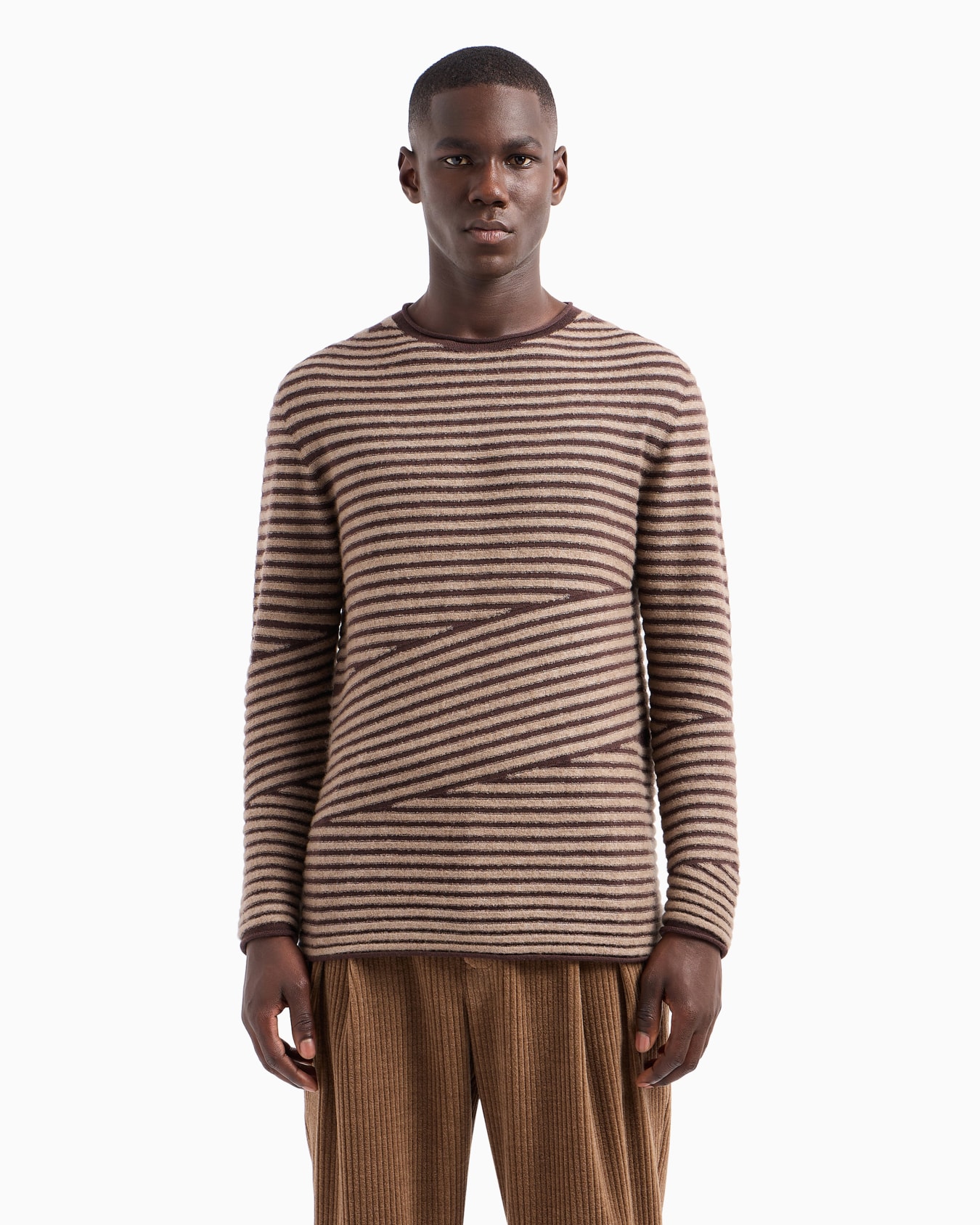 Pullover mit Rundhalsausschnitt aus Schurwolle, Kaschmir und Bouclé-Seide Folie 2