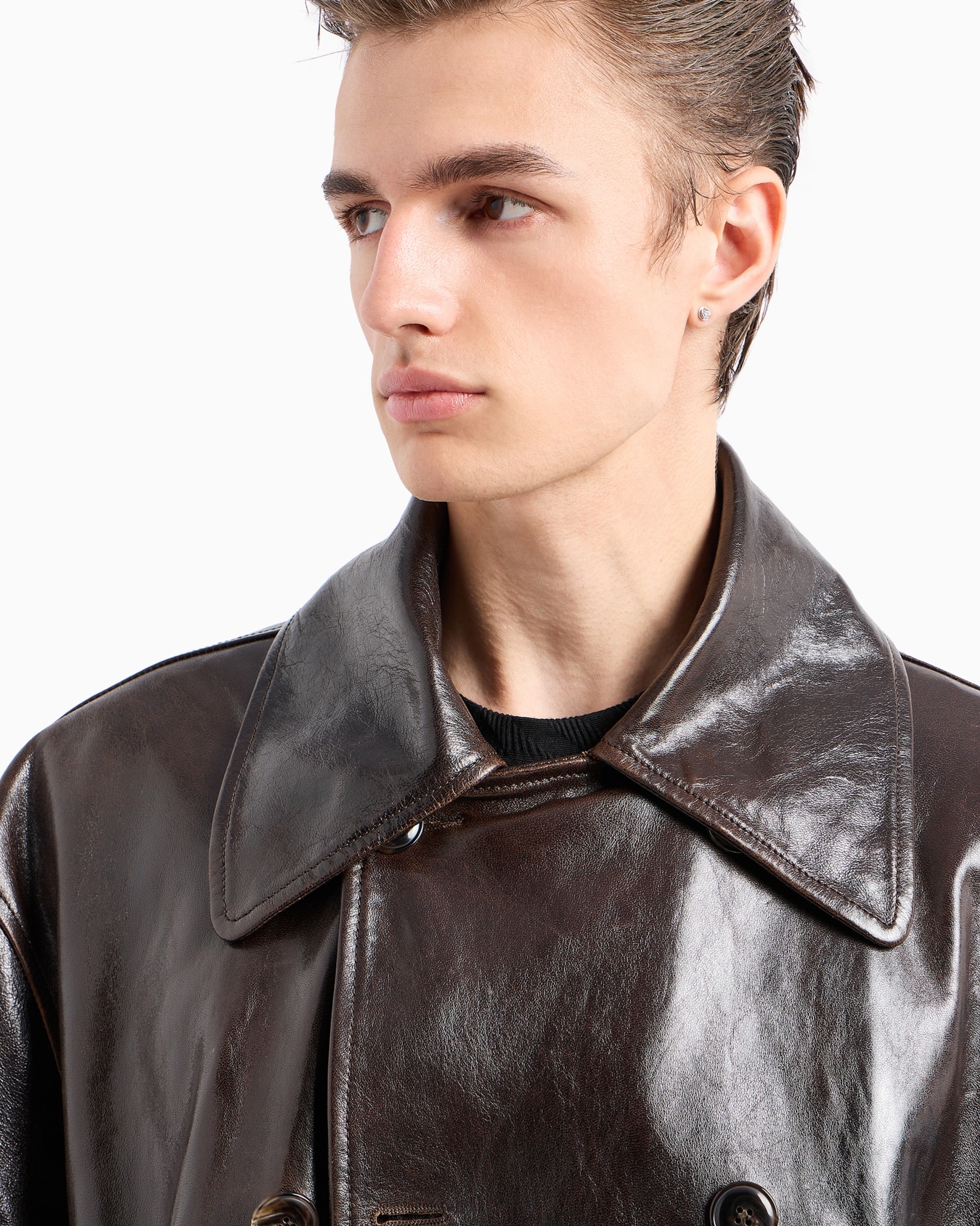 Caban lungo in nappa Slide 5