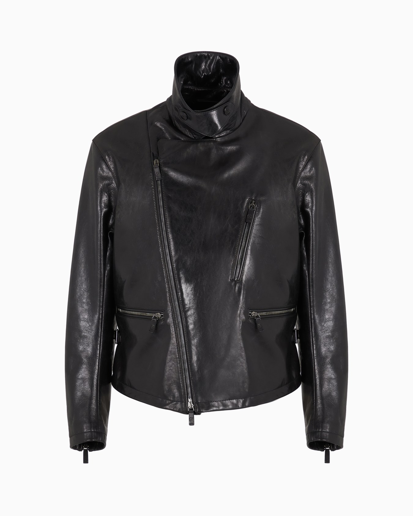Nappa leather biker jacket Slide 0