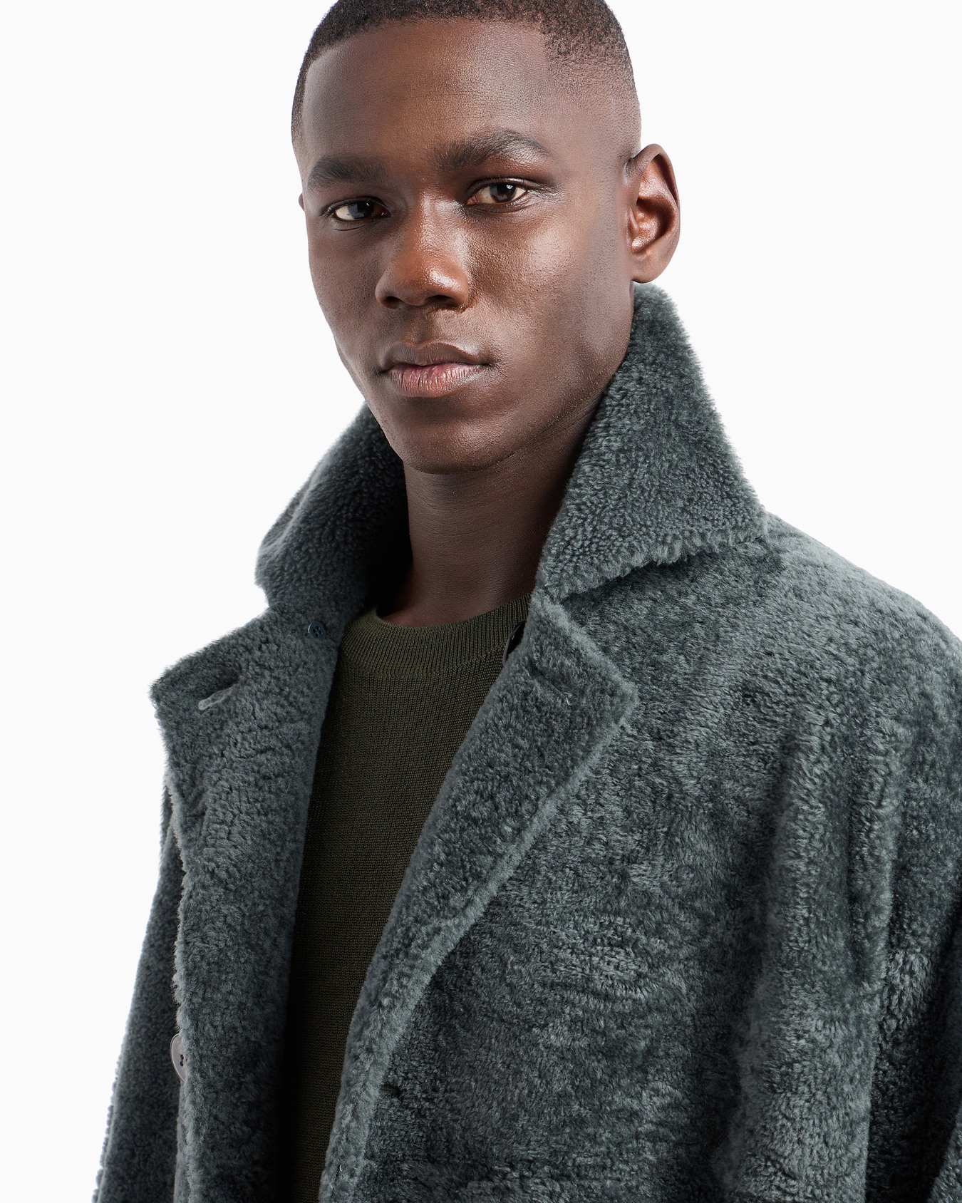 Long shearling coat Slide 5